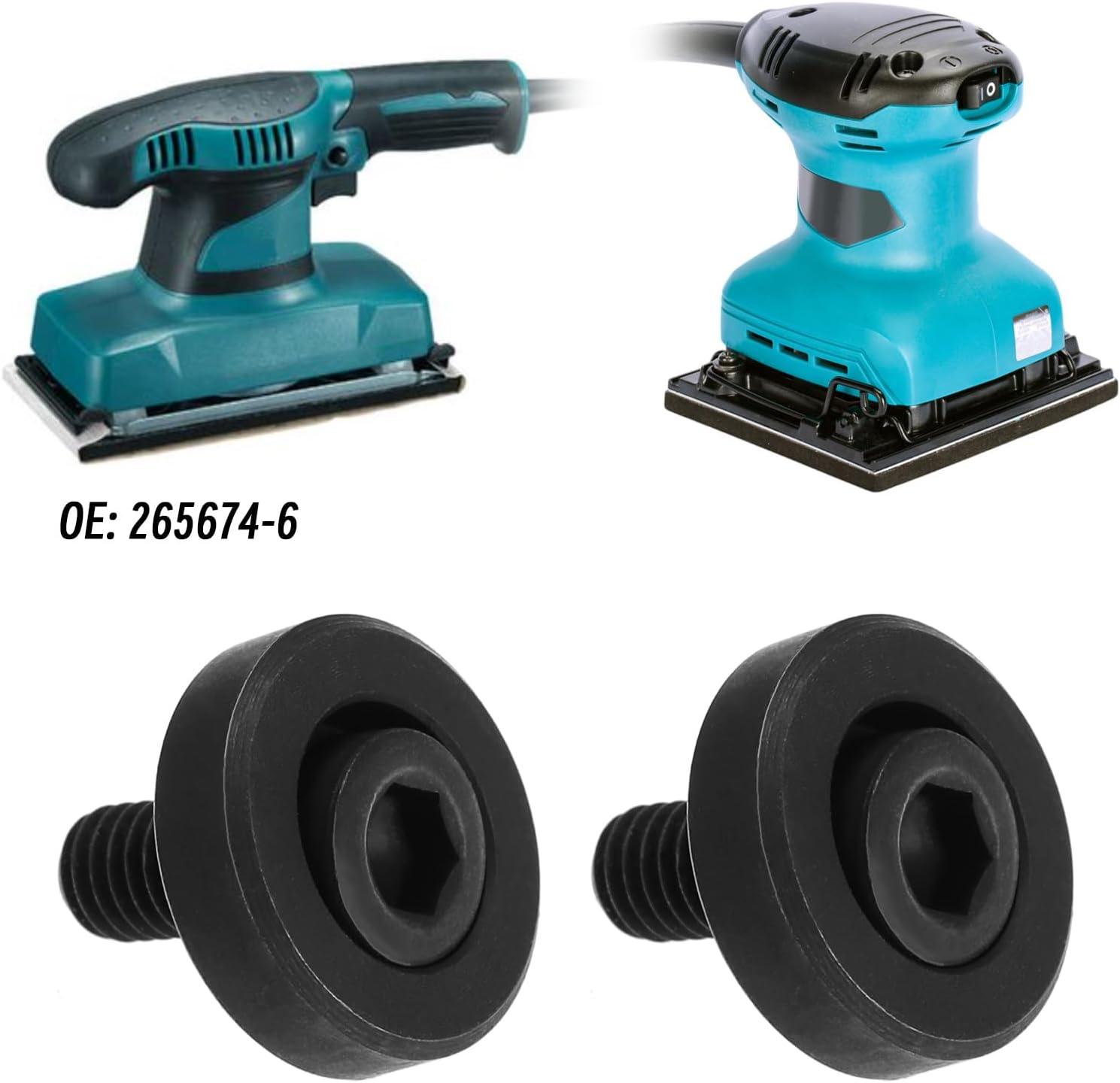 VGOL 2Pcs M6X18 Hex Socket Screw & Outer Flange 265674-6 Compatible with Makita Multitool DTM50 TM3000C BTM40 BTM50 Lock Screw Bolt & Outer Flange image number 3