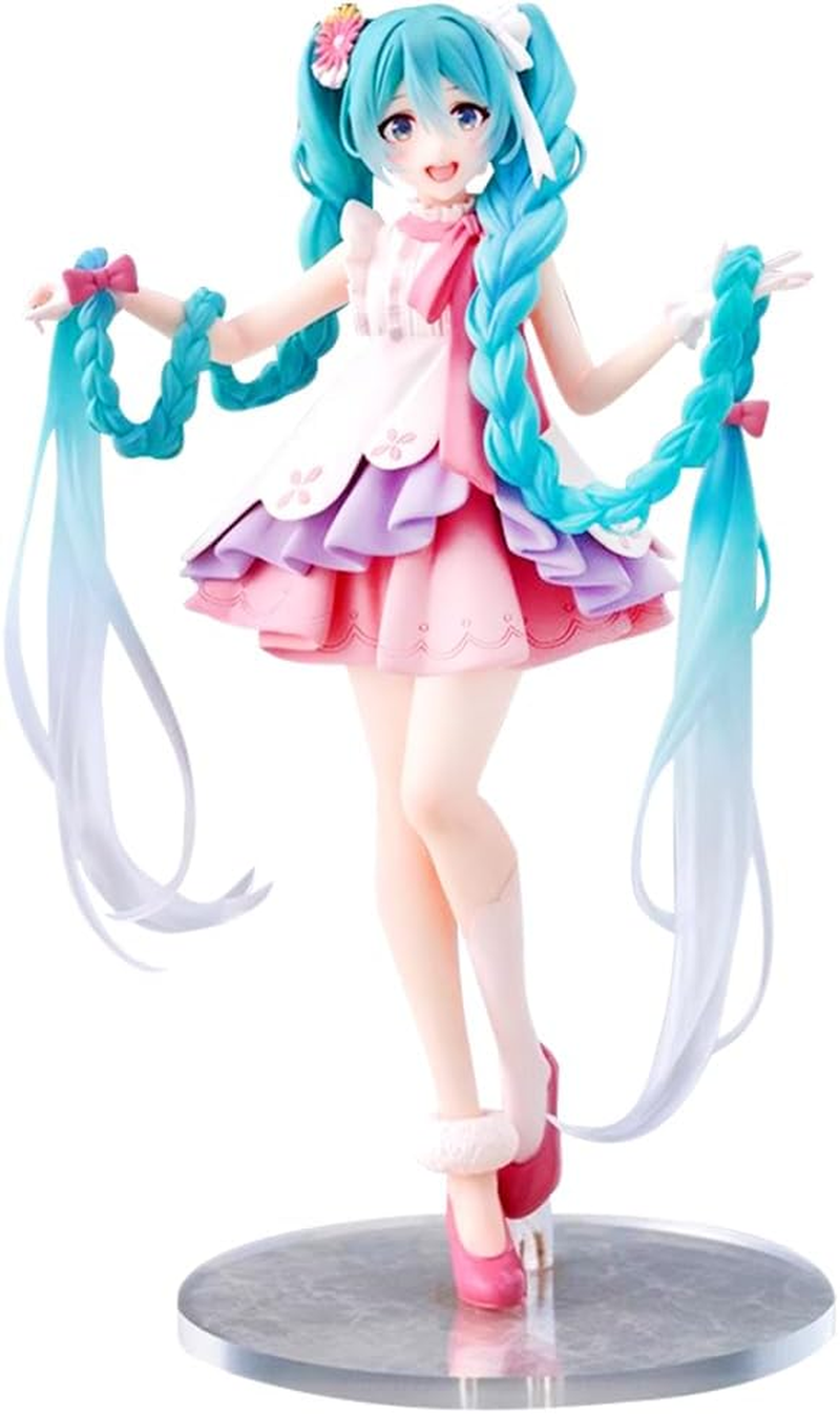 Hatssunes Miku Anime Figures Character Model Statue Action Figure PVC Figure 20 Cm Miku Figure, Desktop Ornaments, Gifts for Anime Fans (Pink) image number 1