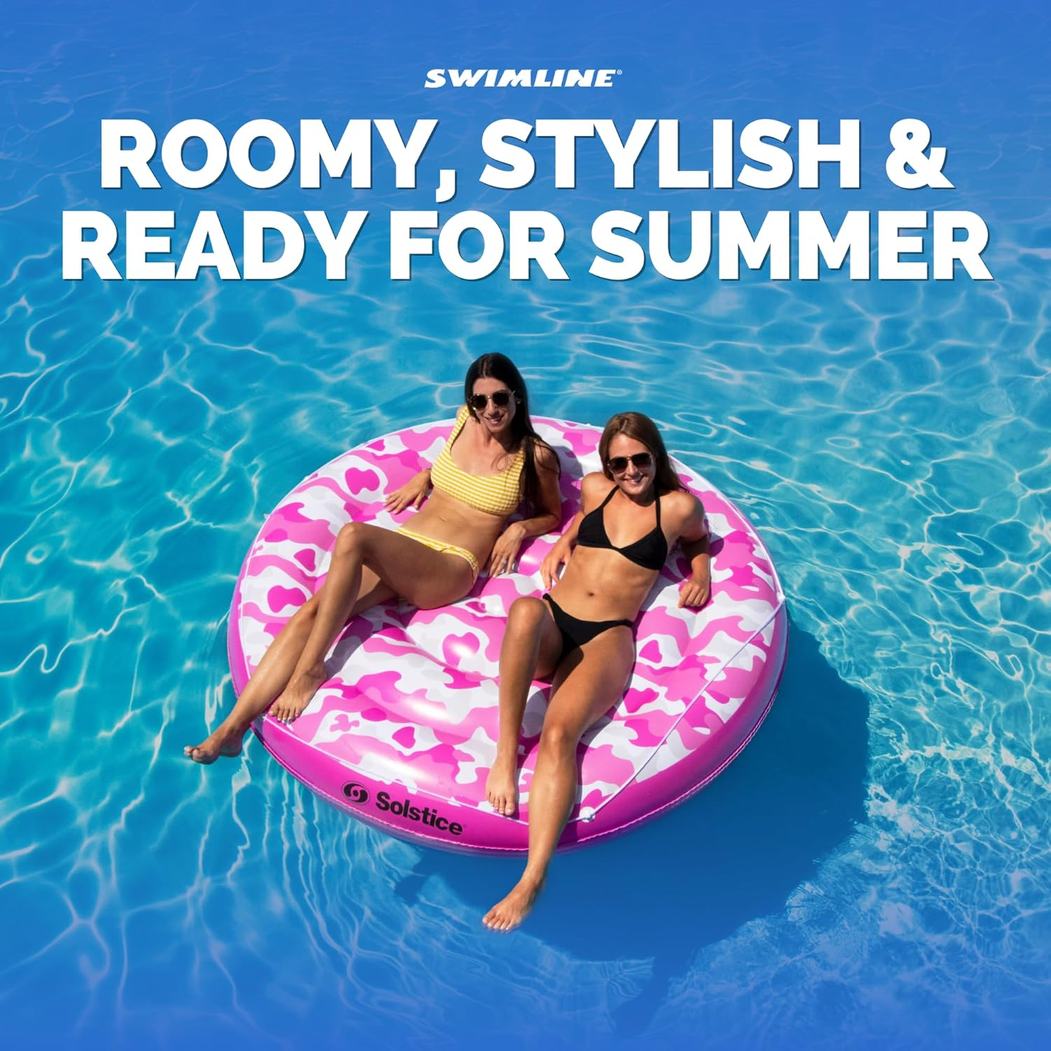 Solstice 16156 Camo Print Inflatable Pool Island image number 5