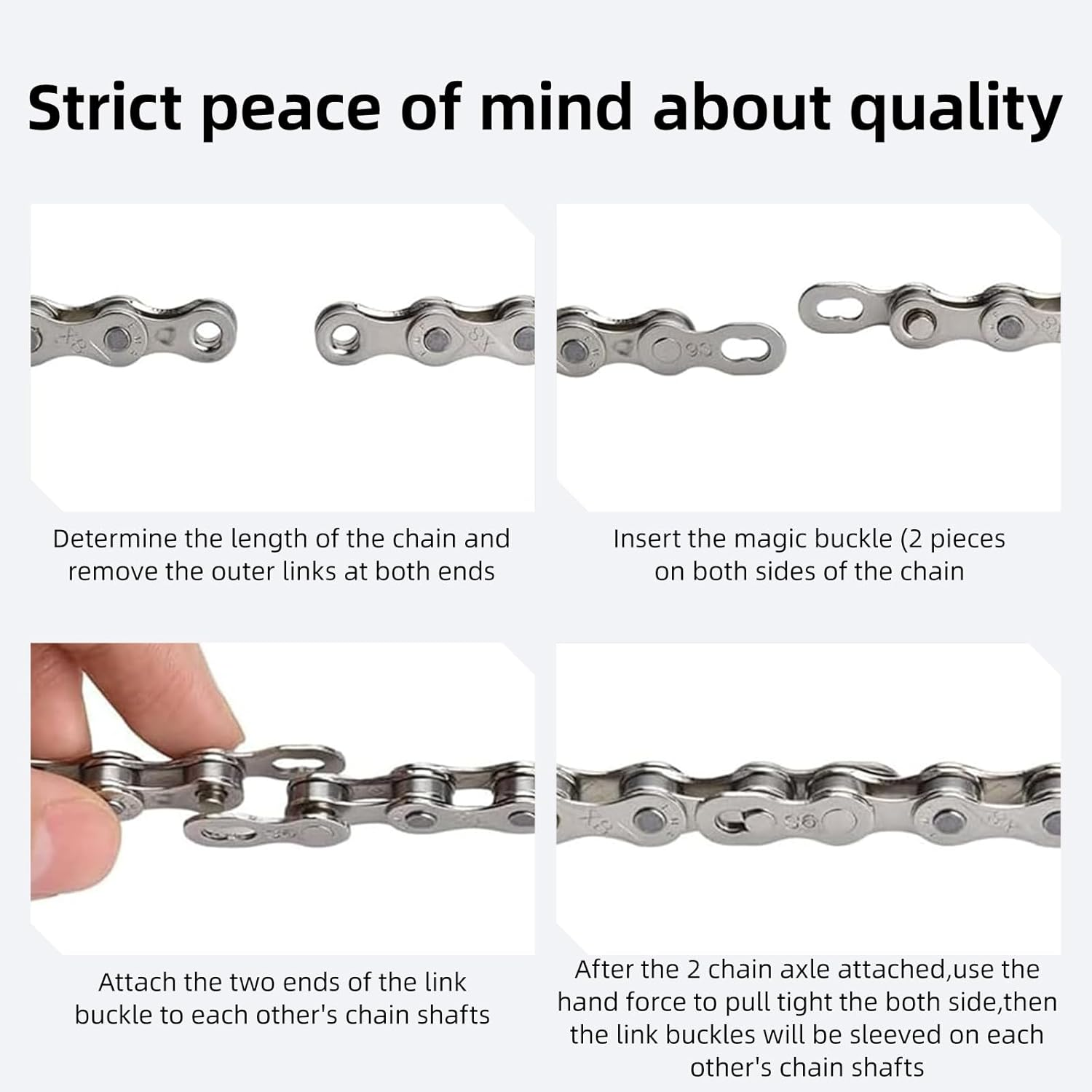 Suytvenxau Bike Chain Repair Tool Kit Set - Cycling Bicycle Chain Breaker Splitter Cutter & Wear Indicator Checker & Master Link Pliers Remover & Reusable Missing Connector for 6/7/8/9/10 Speed Chain image number 5