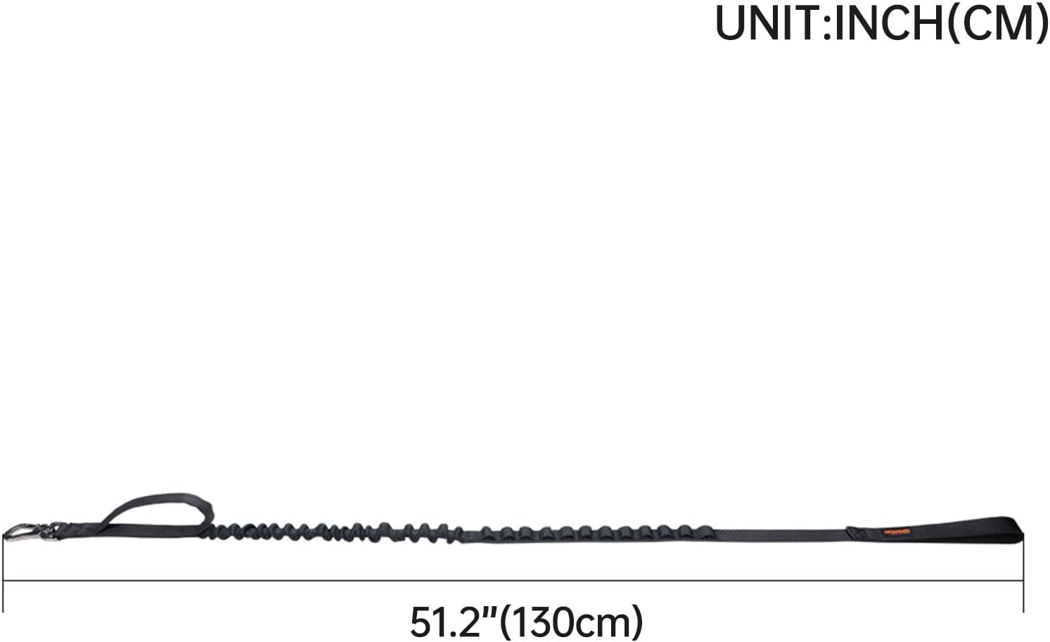 EXCELLENT ELITE SPANKER Bungee Dog Leash Tactical Dog Leash Nylon Adjustable Tactical Leash for Dogs Quick Release Military Dog Leash with 2 Control Handle (Black) image number 2