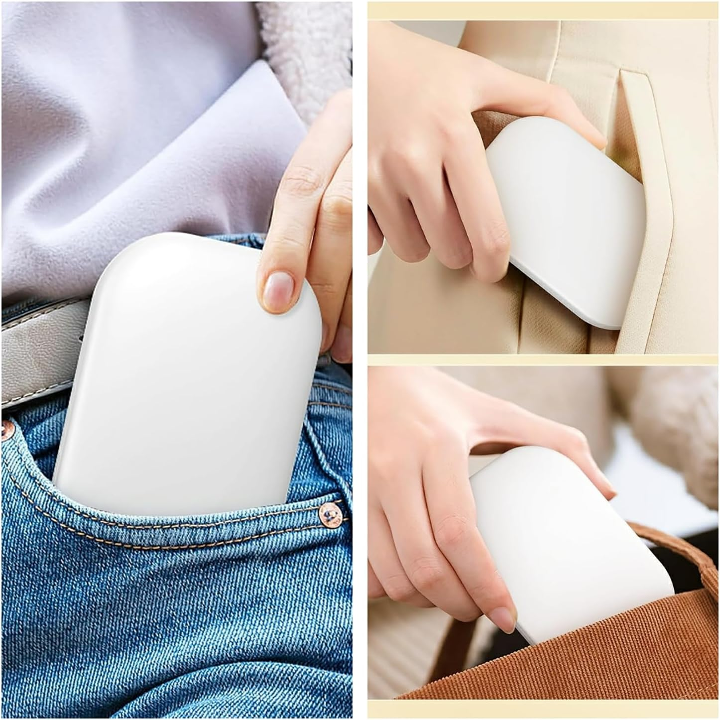 ECOMUSE Travel Mirror with Light and Magnification 1X/2X,Compact Mirror with 3 Color Lights,Touch Sensor Dimming,Rechargeable Portable Mirror for Purse,2-Sided, Handheld, Folding, White image number 1