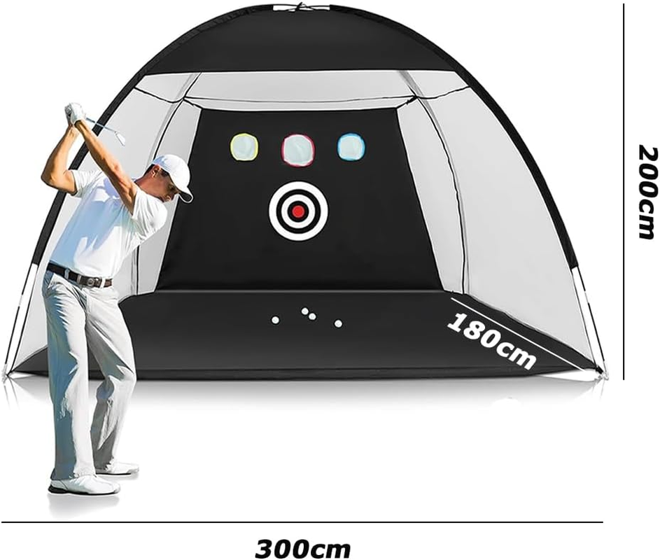 Golf Hitting Nets Kit with Target/Mat/Balls/Tee/Bag, Golf Practice Net, All in 1 Home Heavy Duty Golf Hitting Net, Golf Hitting Nets for Backyard Outdoor