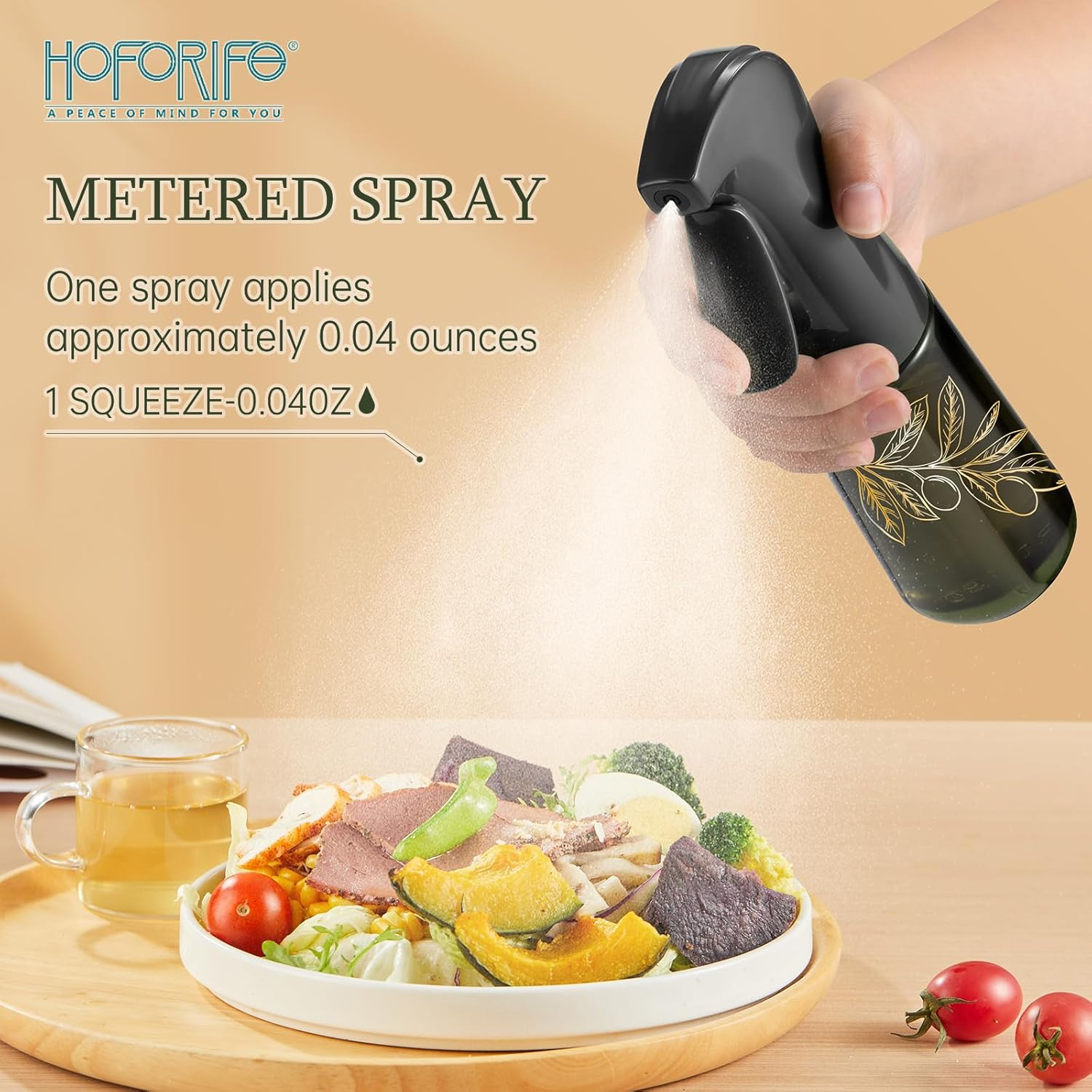 200 Ml Glass Olive Oil Sprayer, Oil Spray Bottle for Cooking (Black, Block Light) image number 1