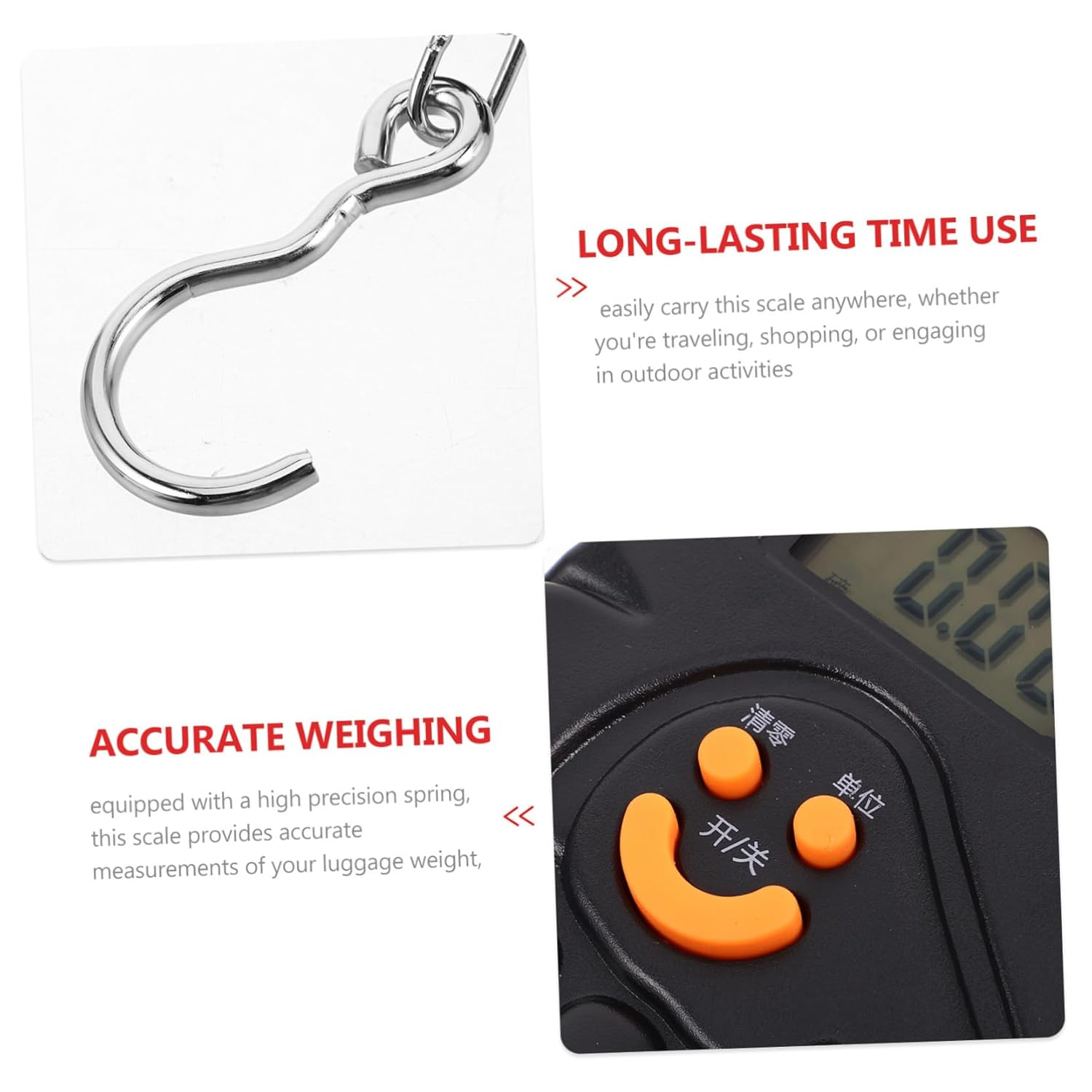 ROMISBABA Travel Scale Luggage Handheld Mini Weight Scale Portable Hook Capacity for Suitcase Fishing