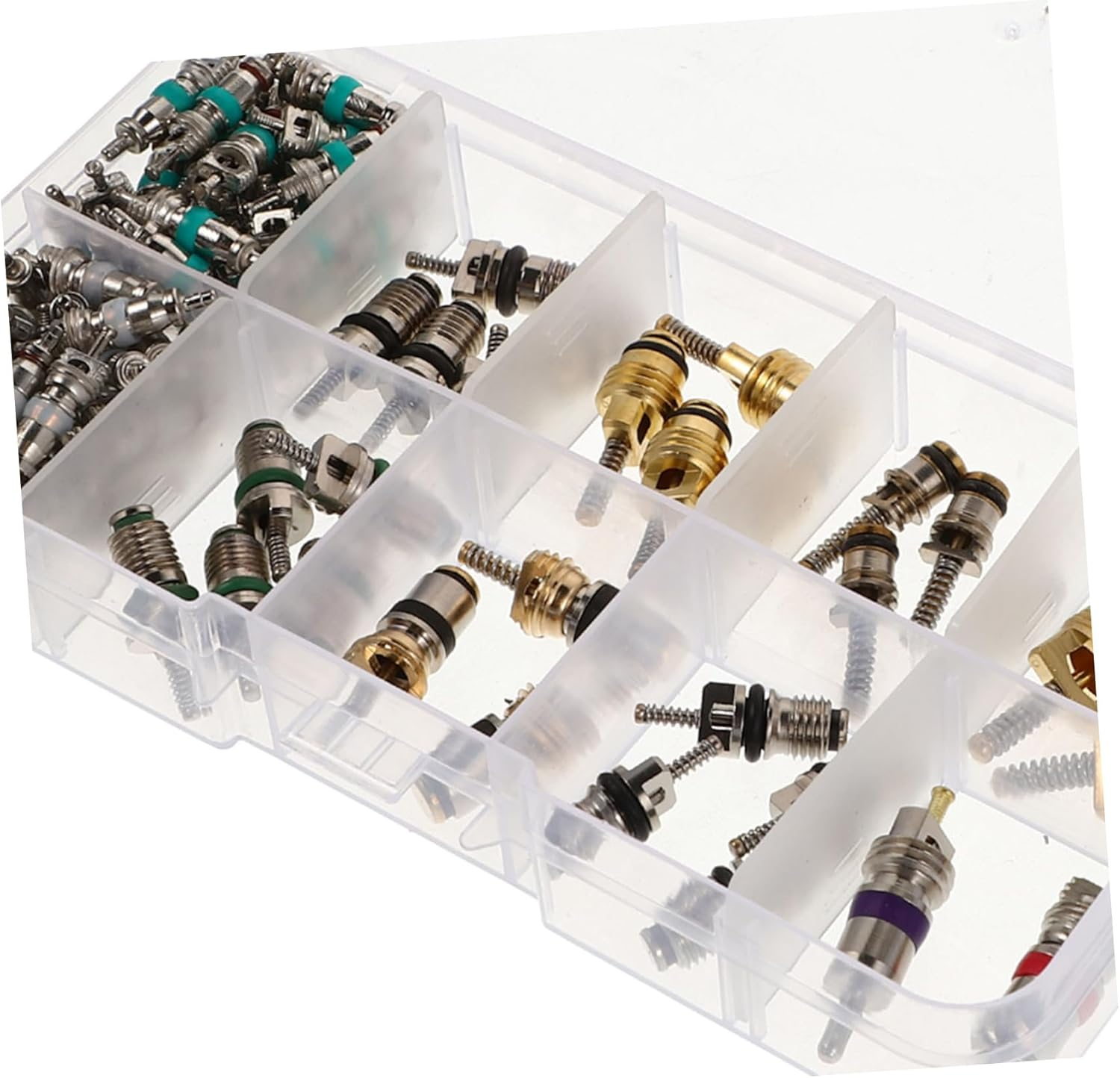 SWOOMEY Air Conditioner Valve Core Kit 102Pcs R134A Car Valve Stem Repair Tool Set with Dual-Head Remover Installer for Automotive Ac image number 4