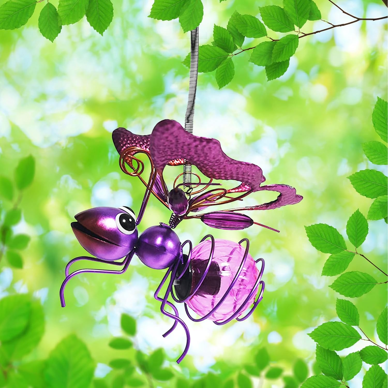 Lets Joy Garden Decoration Fairy Lights, Solar Powered Garden Decoration Bee, Solar Lights Outdoor Garden, Solar Lights for Outdoors, Fairytale Garden Light, Hanging Patio Garden Craft Decoration - Dragonfly image number 6