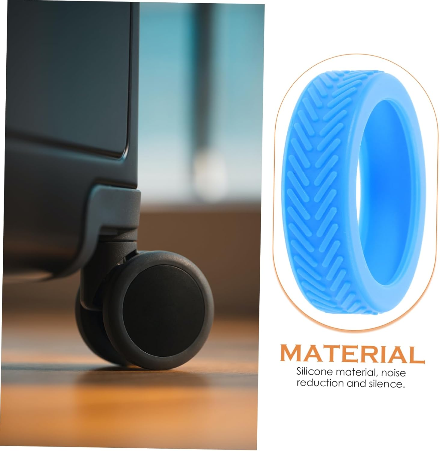 Healeved 8Pcs Silicone Wheel Covers for Luggage Wheel Protector Suitcase Cover Travel Luggage Caster Feet image number 3