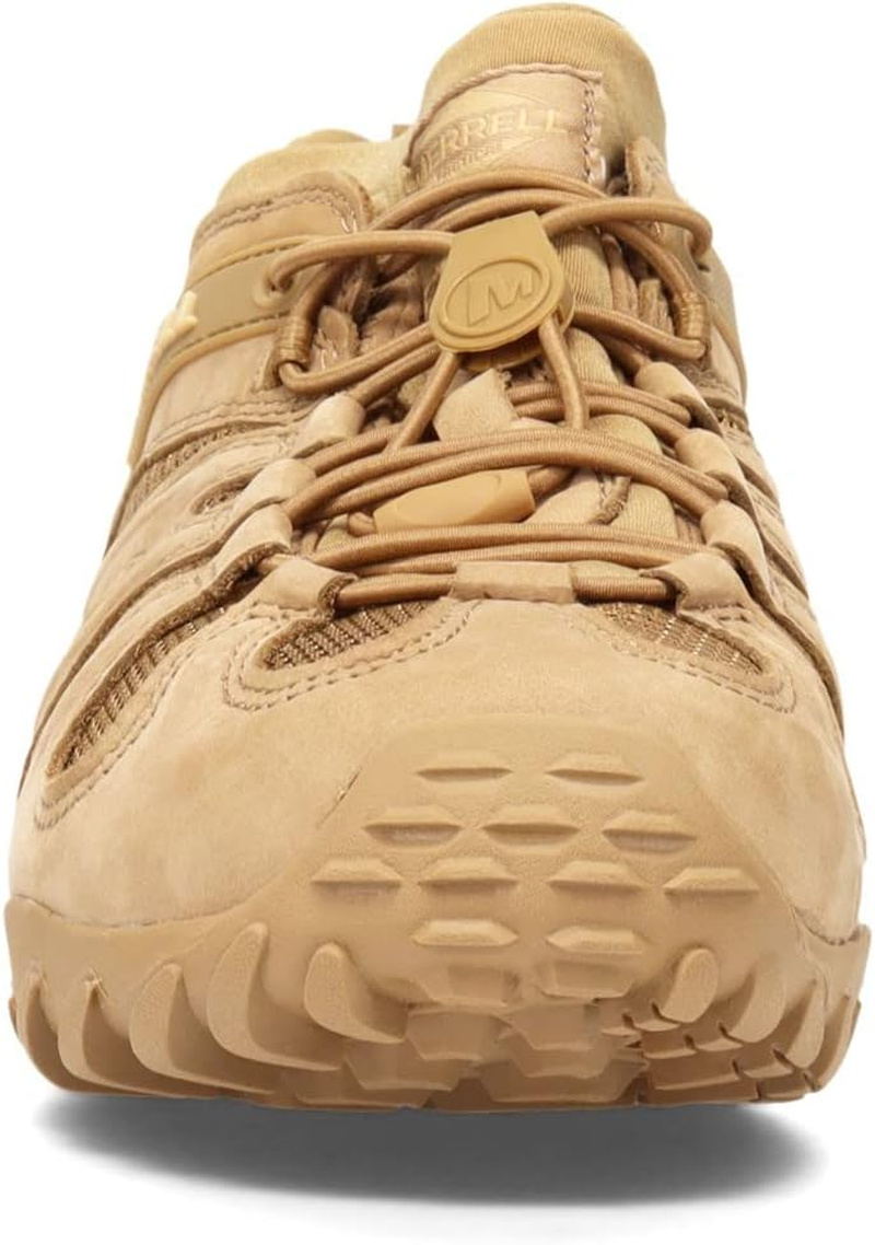 Merrell Men'S Chameleon 8 Stretch Tactical Work Shoes, Waterproof Nubuck & Mesh Upper Ultra-Lightweight Hiking Combat Boots image number 4