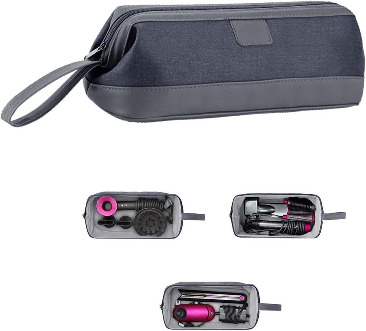 Hosoncovy Travel Case Carrying Case Storage Bag Protective Case for Dyson Supersonic Hair Dryer for Dyson Airwrap Styler for Dyson Hair Straightener (Black)