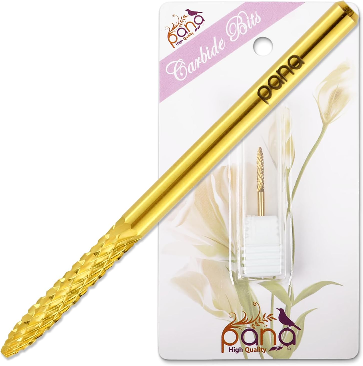 0.2Cm Cuticle Clean Safety Nail Carbide Bit - Silver Colour (Grit: Medium - M) for Electric . Drill Machine