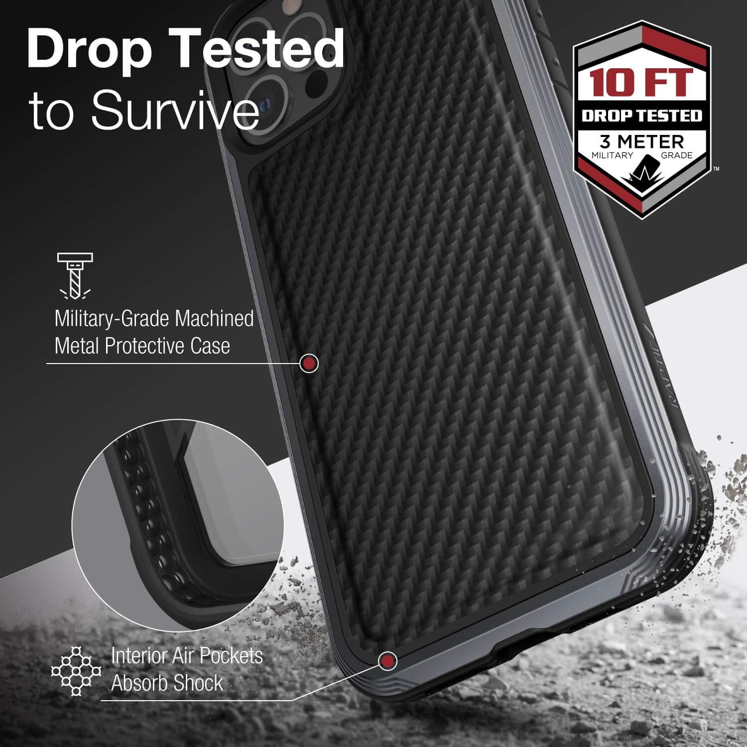 Raptic Lux Case Iphone 12 Pro Max (6.7) Black Carbon image number 5