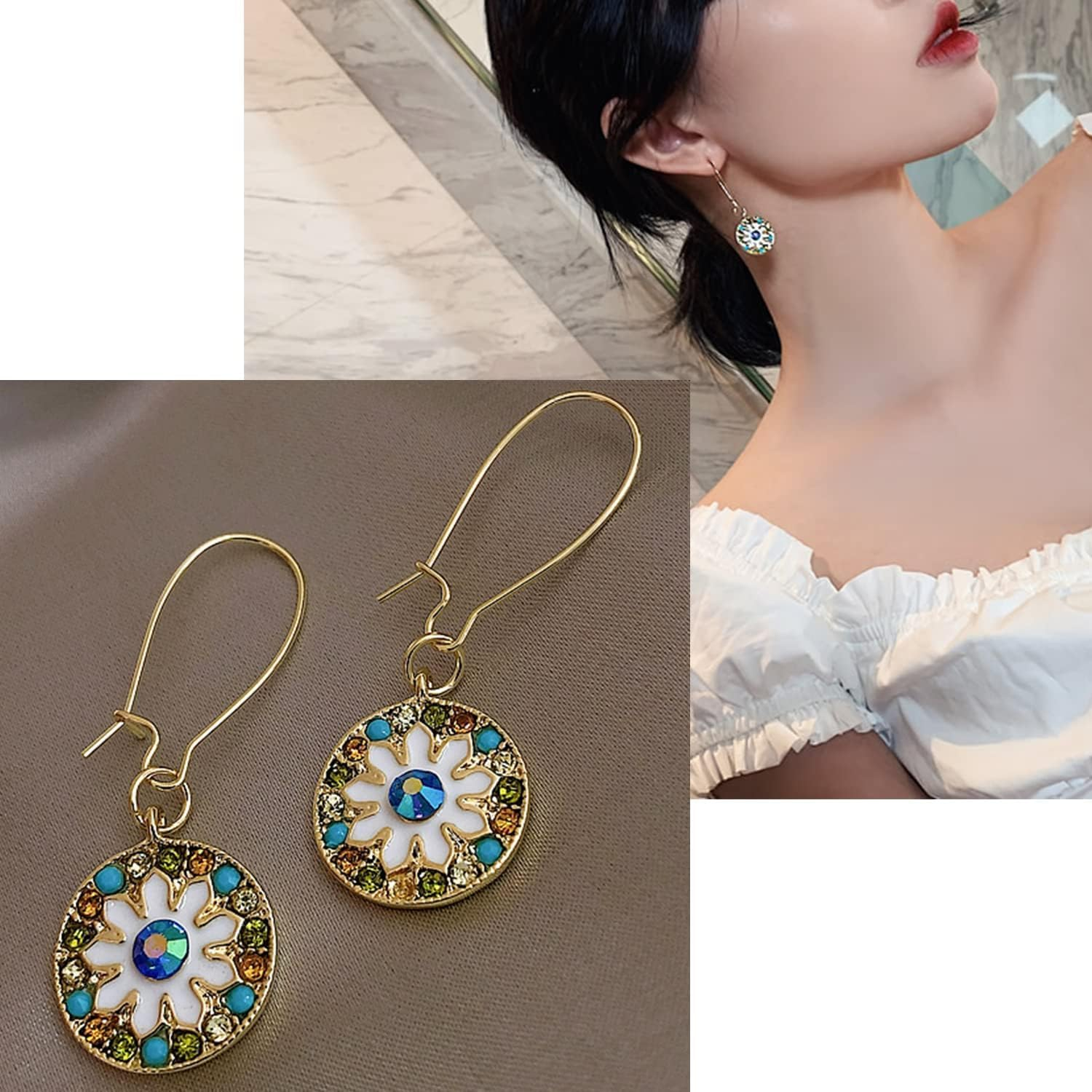 Songholee 300Pcs Earring Hooks Stainless Steel Kidney Ear Wires Interchangeable Dangle Earwire Hooks Gold Silver Mixed Sizes Earring Findings Parts for DIY Jewelry Making，For DIY Jewelry Making image number 2