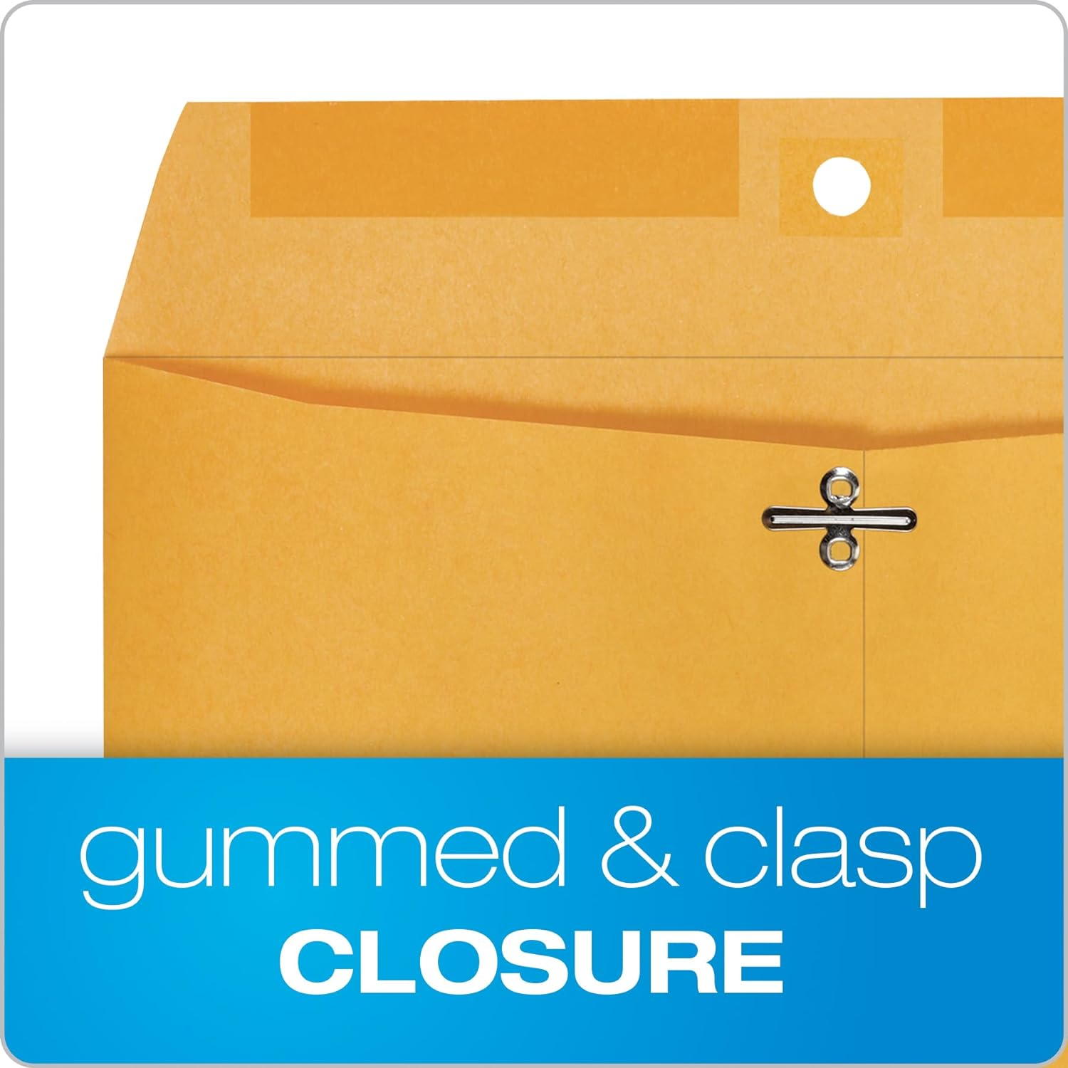 Quality Park 10 X 13 Clasp Envelopes, Gummed, Moisture-Activated Adhesive for Permanent Secure Seal, 28 Lb Paper, Brown Kraft, 100/Box (QUA37897) image number 1