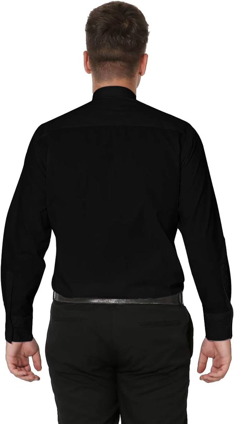 Ivyrobes Mens Tab-Collar Long Sleeves Clergy Shirt 4 Colours image number 3