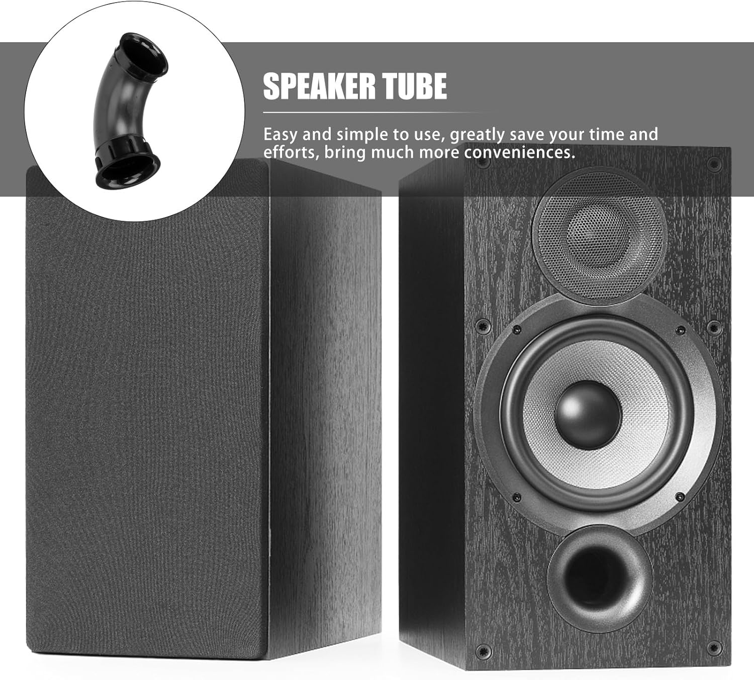 Veemoon 2Pcs Speaker Cabinet Port Tubes 70X120Mm Home Audio Bass Reflex Air Ports Voice Outlet Accessories for Car and Stage Speakers