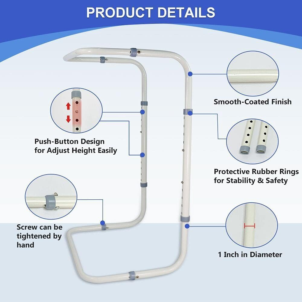 NEPPT Blanket Lifter for Feet Lift Bar Sheet Riser Foot Tent Blanket Support Holder 26-34'' Adjustable Bed Cradle Assistance Device Hospital Bed Rail Accessories Leg Knee Ankle Post Surgery Recovery image number 3