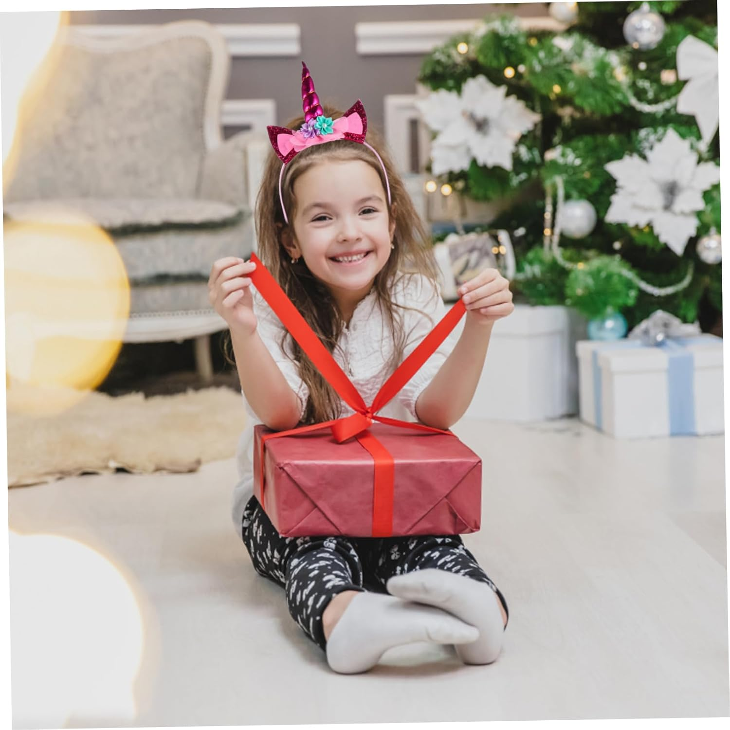 Ipetboom 5Pcs Unicorn Headband Xmas Headband Christmas Headbands Unicorn Party Favor Xmas Hair Bands Christmas Headwear Unicorn Hair Hoop Animal Hairband Unicorn Hairband Unicorn Headdress image number 2