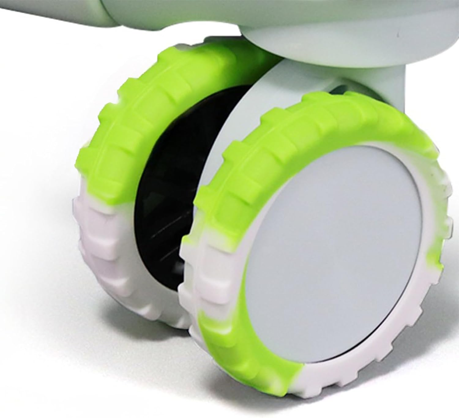 Gradient Green Suitcase Wheel Covers, 8PCS Silicone Luggage Wheel Protectors, Anti-Dust Scratch Noise Reduction Travel Accessories for Carry on Luggage Ermaoo image number 5