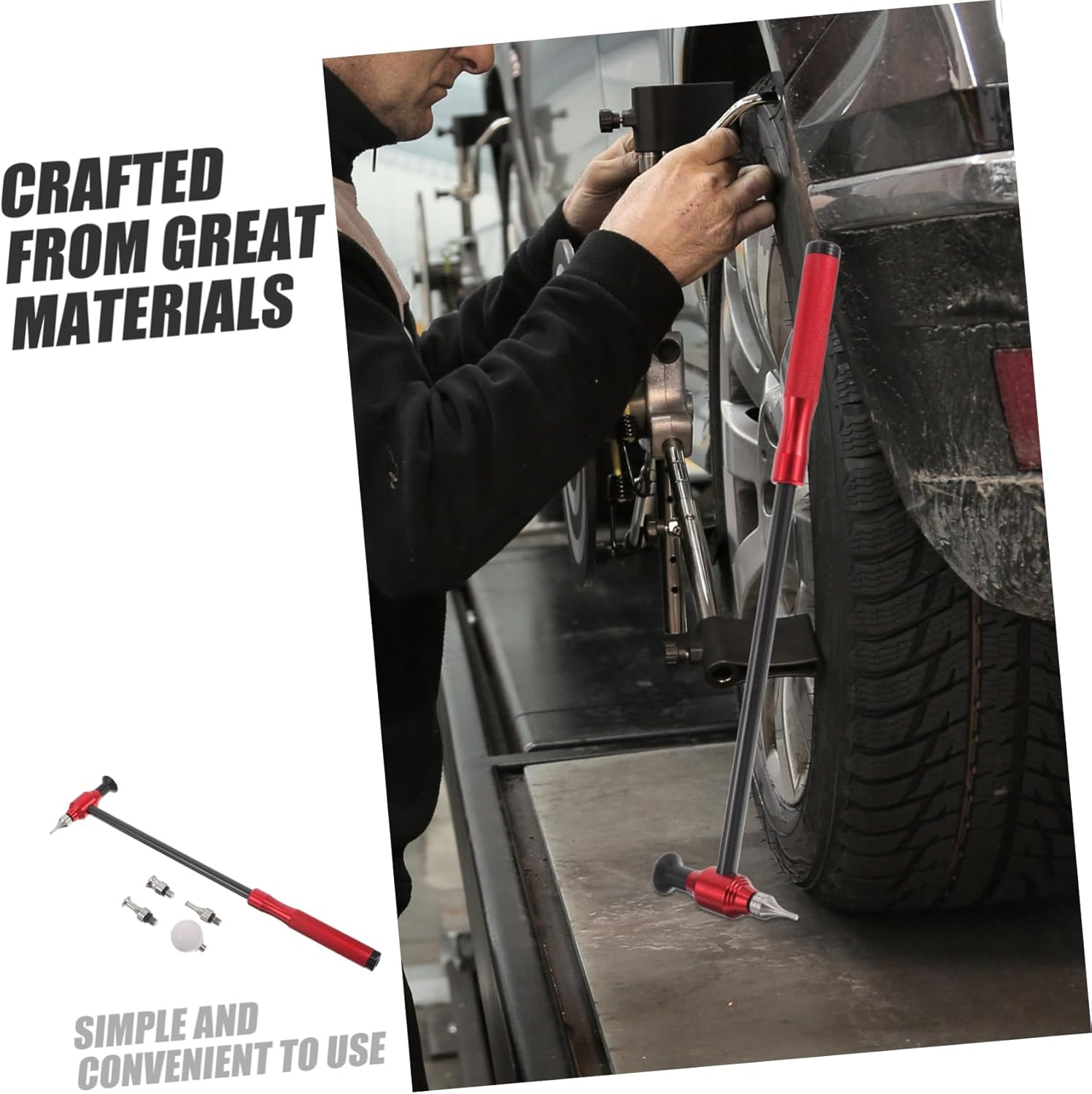 Beatifufu 1Set Carbon Fiber Hammer for Dent Removal Automotive Repair Tool Kit for Dent Fixing