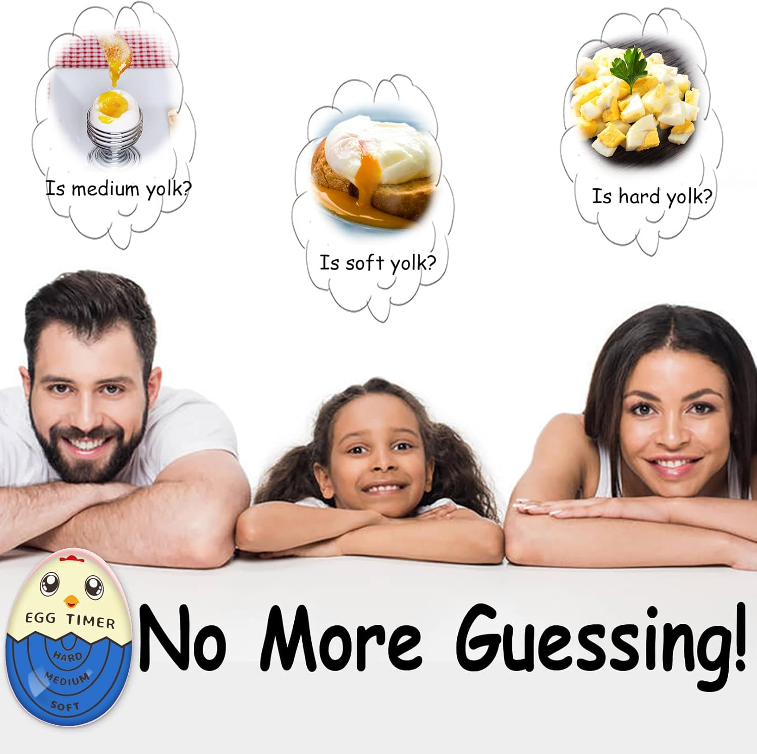 Lasubst Egg Timer for Boiling Eggs That Changes Color When Done, Blue, Pack of 2 - 2, Classic Red image number 6