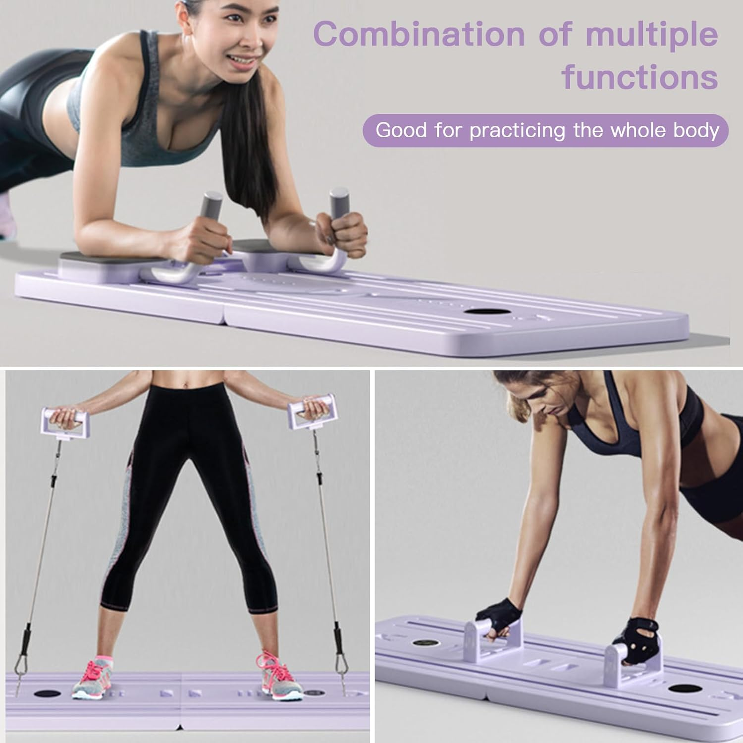 Reformer Pilates Machine, Adjustable Resistance Pilates Board, Portable Foldable Abdominal Fitness Board, Ab Roller Exercise Wheel Home Gym Equipment, for Full Body Workout image number 3