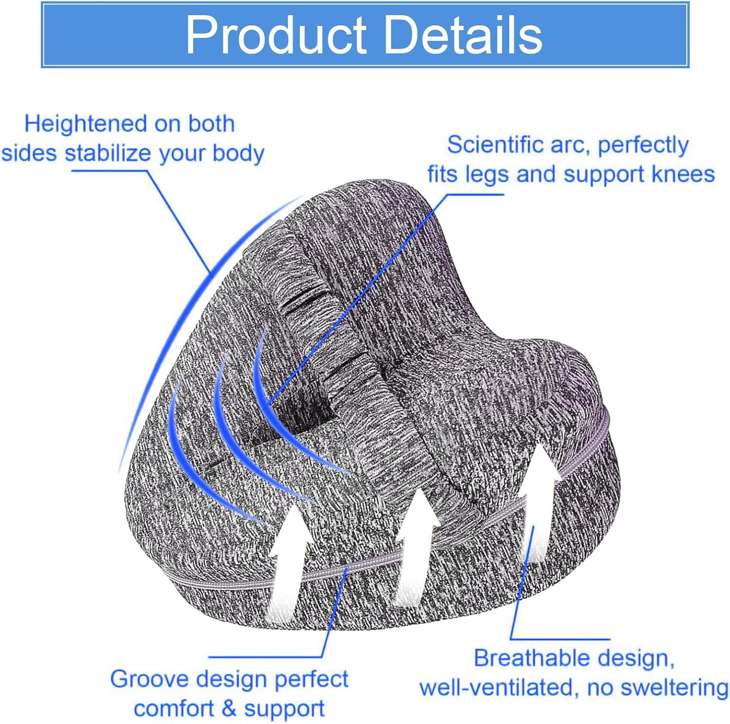 Alignment Pillows for Side Sleepers, Hip Alignment Pillow, Knee Pillow for Side Sleepers, Leg Pillows for Sleeping, Suitable for Relieving Leg, Back, Knee image number 3