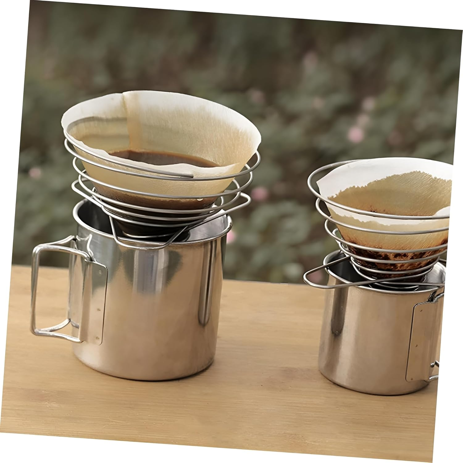 Youerte Compact Helix Pour over Coffee Maker - Foldable Stainless Steel Dripper for Travel, Camping & Home | Portable, Lightweight & Eco-Friendly Coffee Brewer image number 2