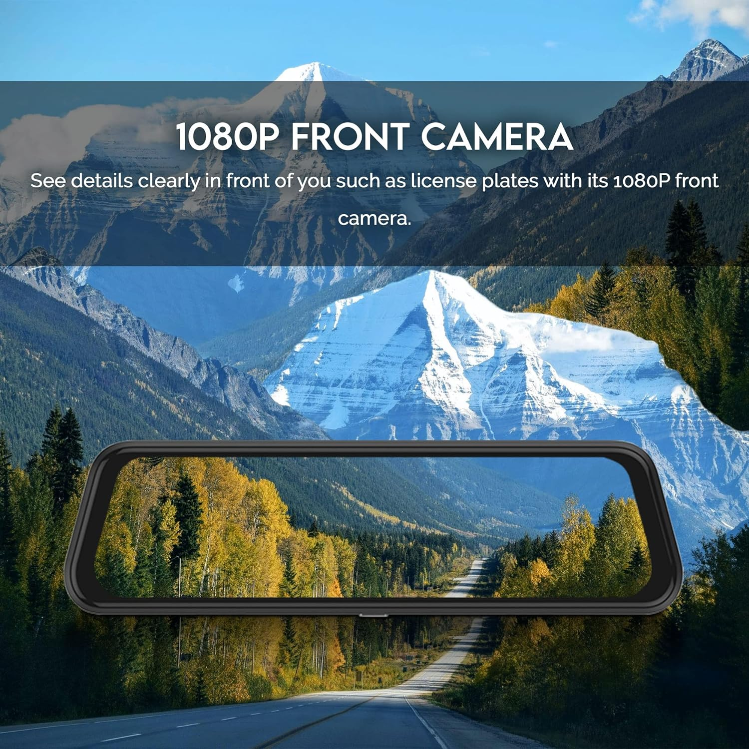 Christmas Birthday Gift Idea Mirror Dash Cam Dual Front and Rear Camera Elinz 10" 1080P for Car, Men Women, Him Her, Rearview Mirror Monitor Reverse Reversing Cam 720P Full Touch Screen, 1 Yr Warranty image number 4