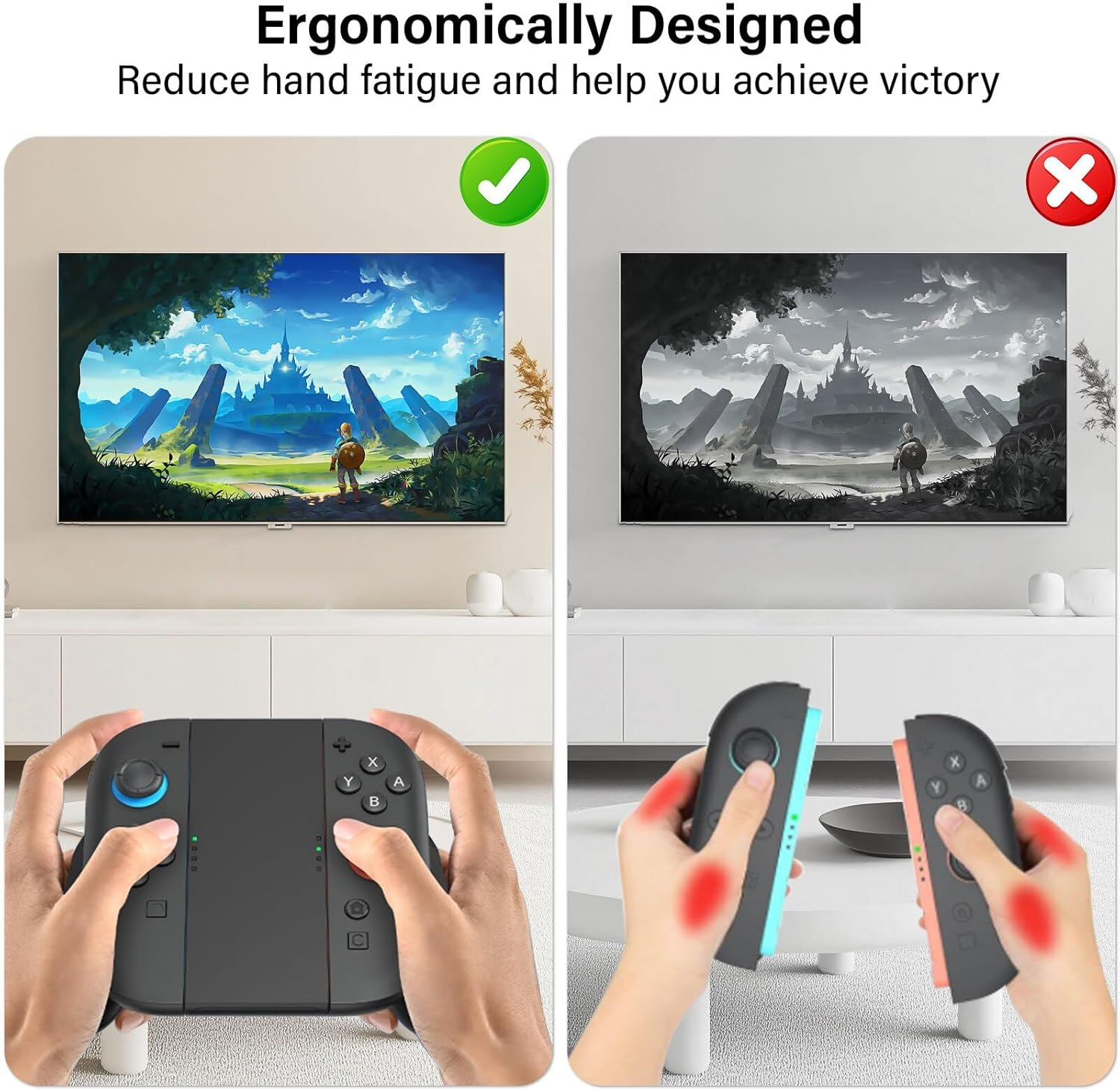 Crspexil Grip Holder for Switch 2 Joy Grip，Joy-Con Controller Grip，Nintendo Switch 2 Accessories, Reinforced with Silicone, Restoring the Beauty of Bare Metal image number 5