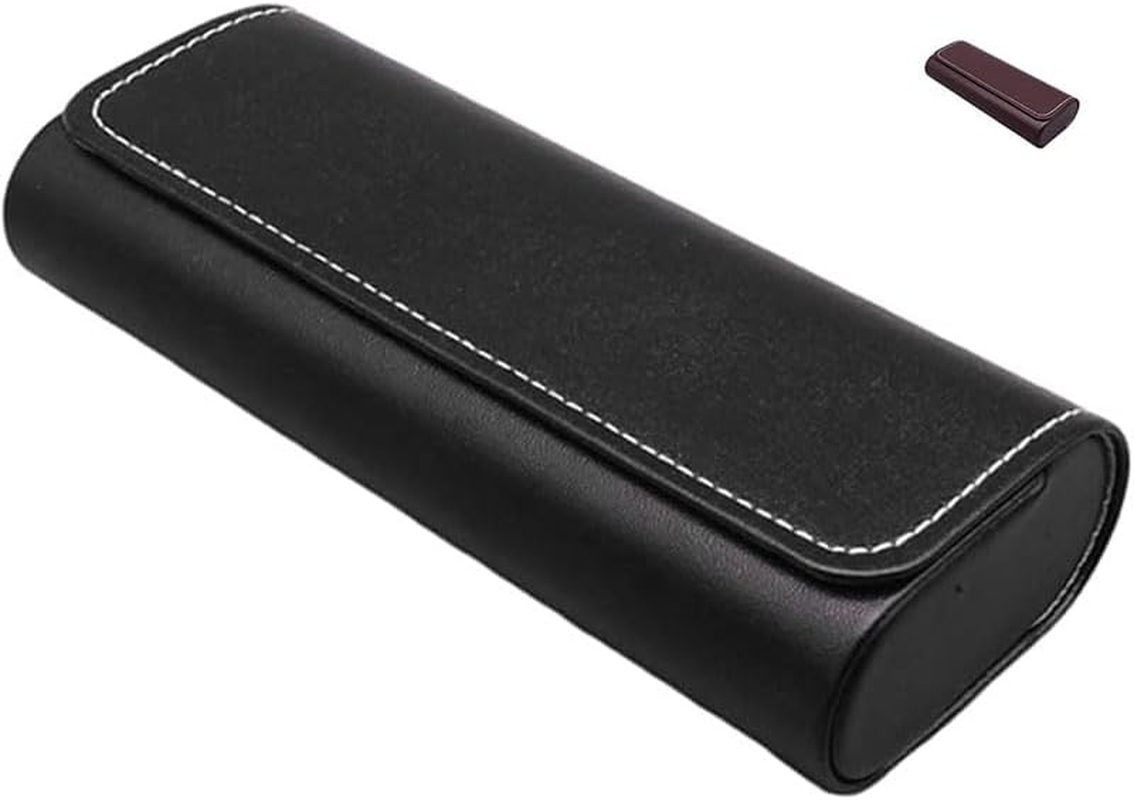 Hard Shell Eyeglasses Case,1 Pcs Portable Sunglass Case Lightweight PU Leather Eyeglass Case