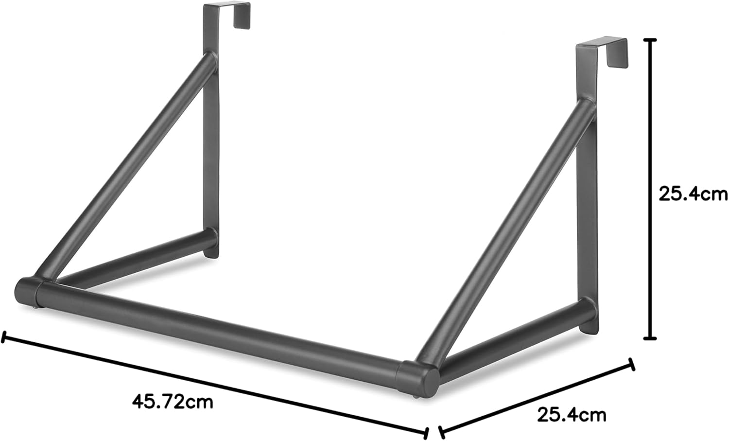 Whitmor over the Door Closet Rod-Gunmetal - Gunmetal image number 2