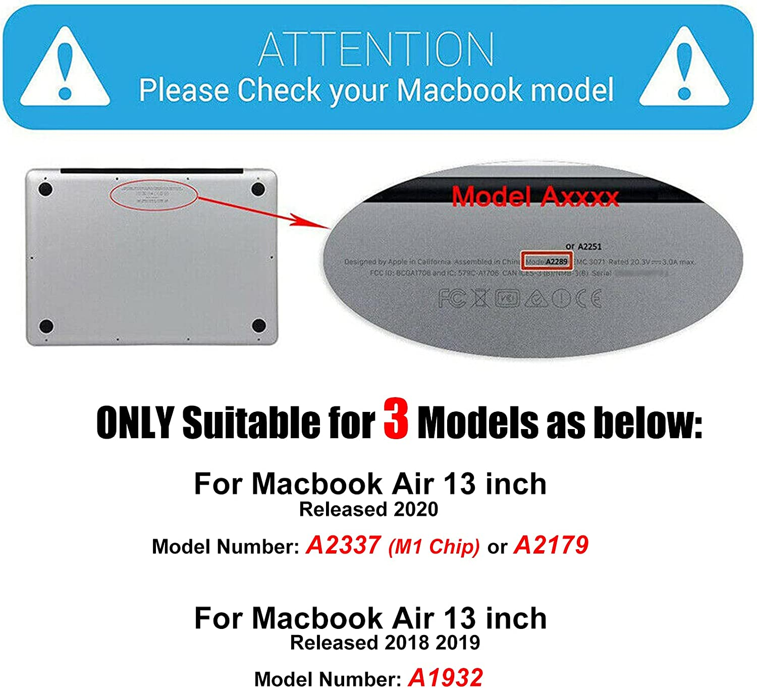 T Tersely Case for Macbook Air 13 Inch Case 2022 2020 2019 2018 Release A2337 M1 A2179 A1932, Plastic Hard Shell Cover & Keyboard Cover Skin Compatible with Macbook Air 13 Inch - Clear Transparent image number 3