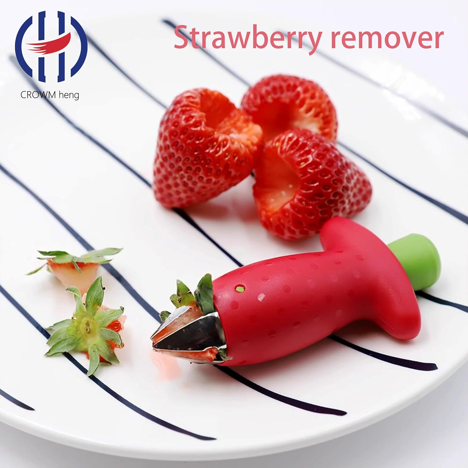 Multi-Functional Stainless Steel Strawberry Pedicle Removal Artifact Pedicle Removal Clip Removal Nuclear Device Kitchen Fruit Strawberry Core Removal Pedicle Removal Clip image number 1