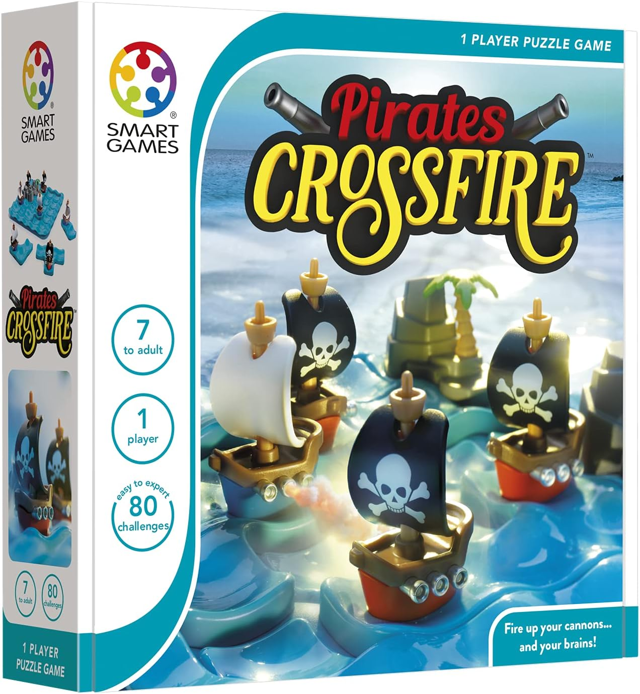 Smart Games Pirates Crossfire Puzzle, Multicolour image number 4