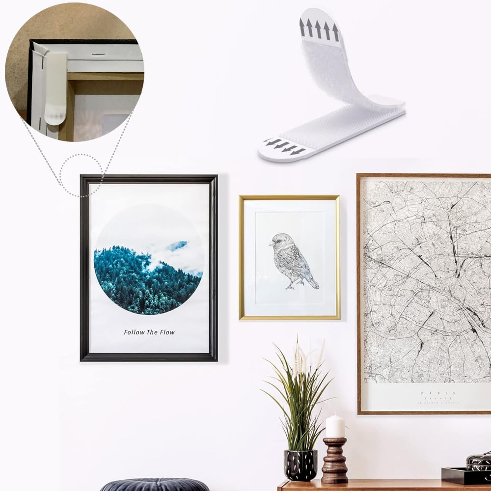 Picture Hanging Strips 36 Pairs, Adhesive Strips for Picture Poster Supplement Strips, Removable Double Sided Adhesive Damage-Free Picture Hanging Strip image number 2