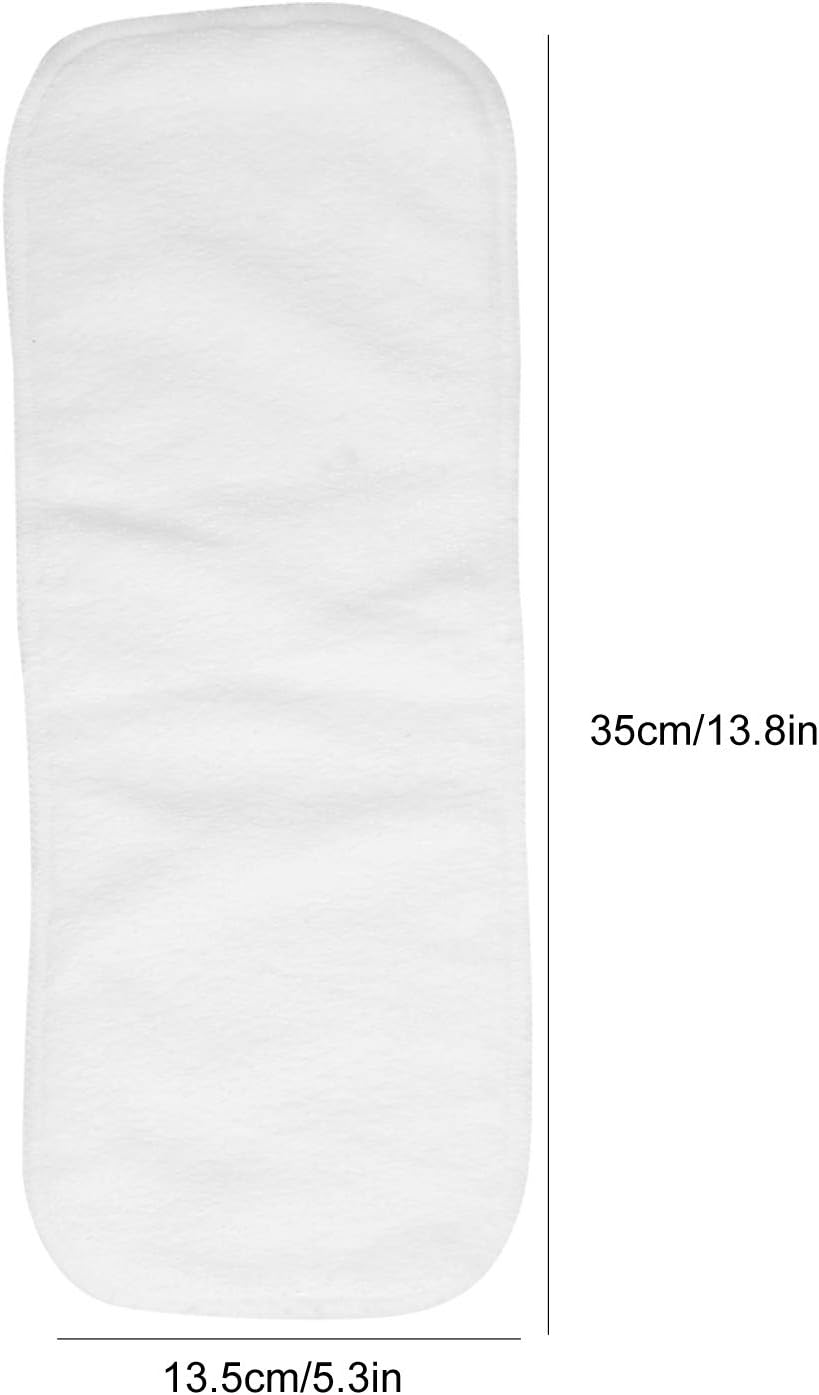 Baby Liner Inserts, 3‑Layer Super Absorbent Cloth Nappy Liners, Diapers Microfiber Baby Liner Inserts Reusable Baby Cloth for Baby Baby Bath Kids Children(Pack of Five, 35 * 13.5Cm) image number 5
