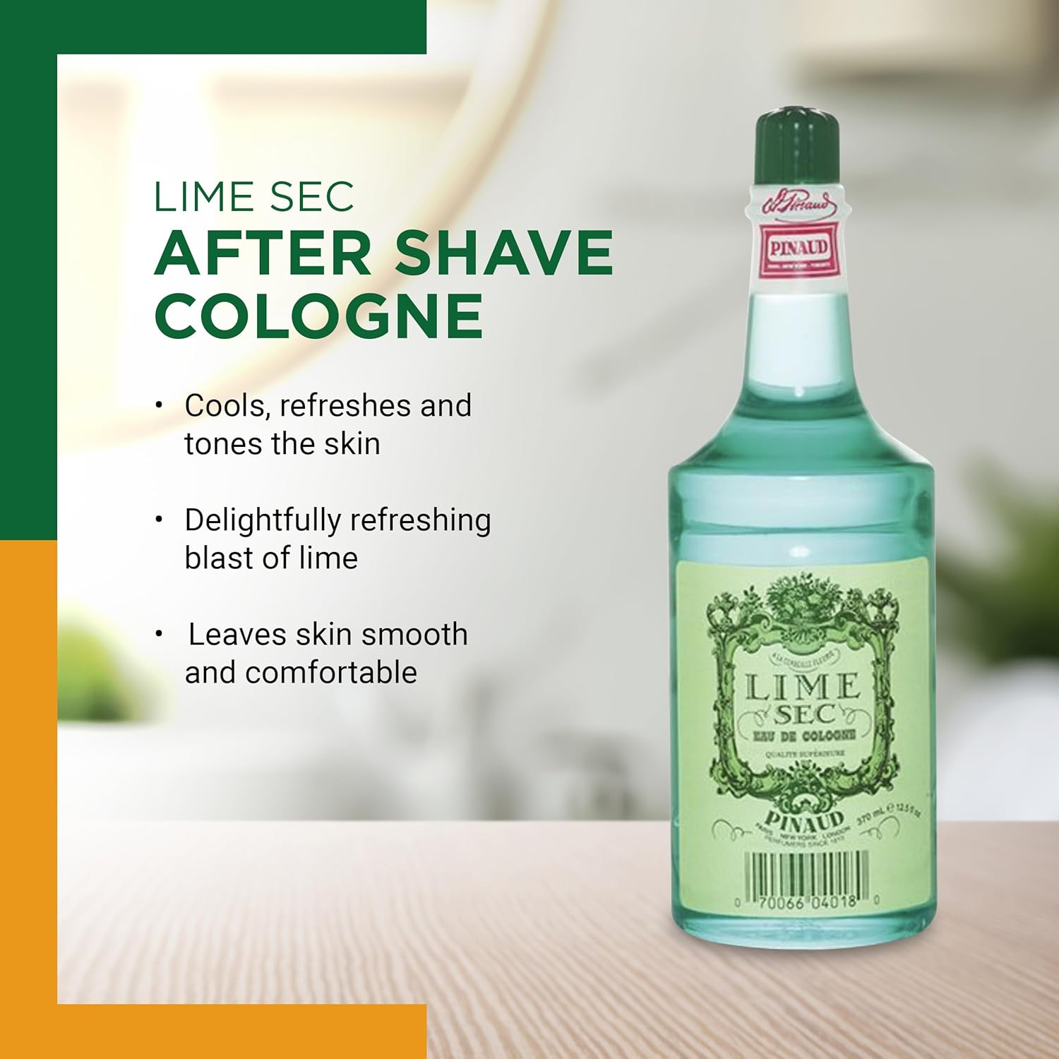 Clubman Pinaud Eau De Cologne, Lime Sec, 370Ml image number 3