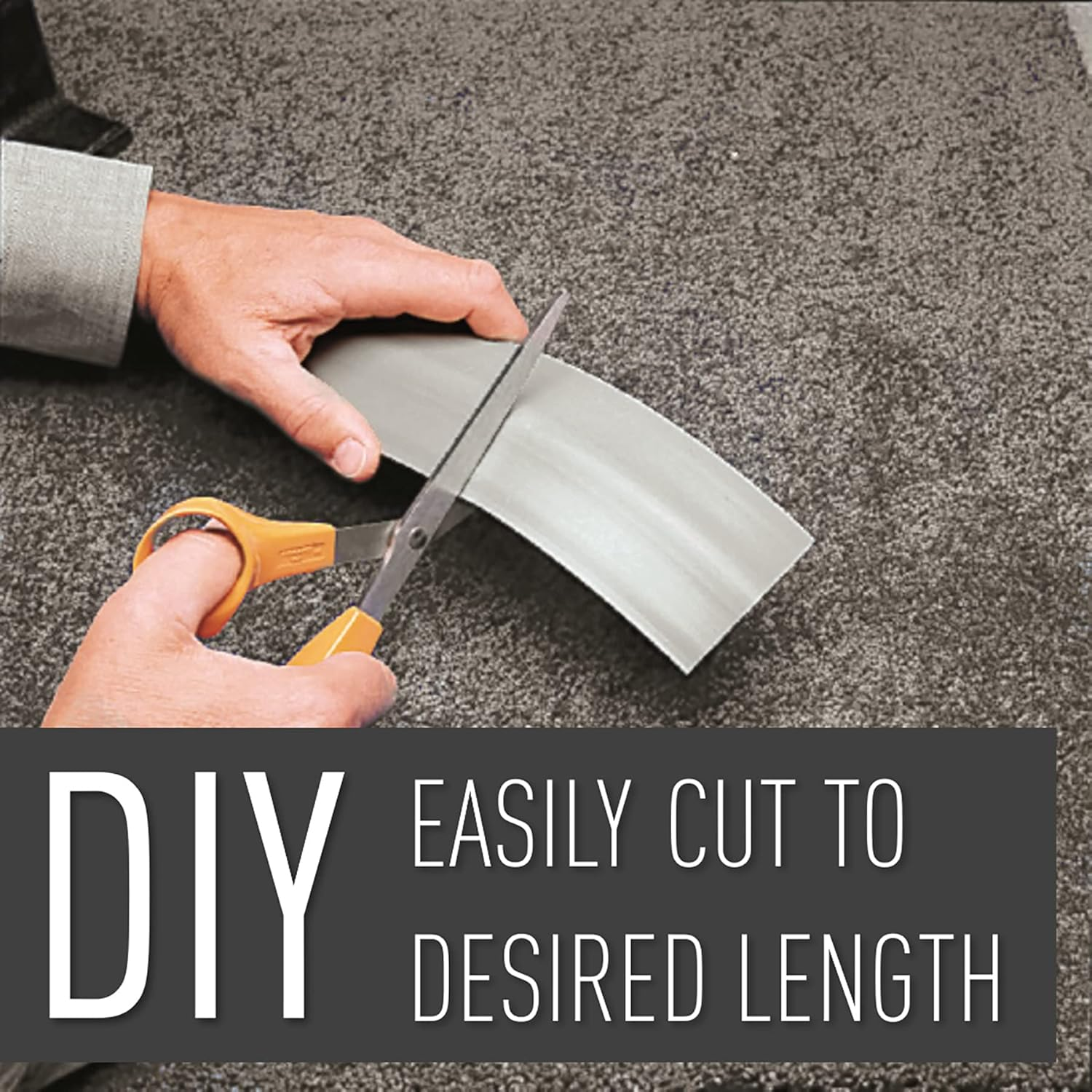 Wiremold Floor Cord Management Kit, Corduct, Cord Protector, Wire Organizer and Hider, Rubber Cable Cover and Concealer, Gray, 5 Feet, CDG-5 image number 1