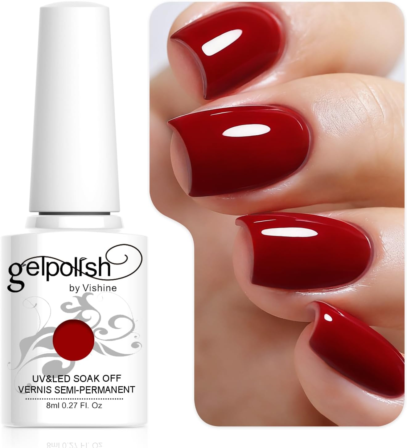 Vishine C02 8 Ml Semi-Permanent UV LED Gel Polish for Manicure and Nail Art image number 3