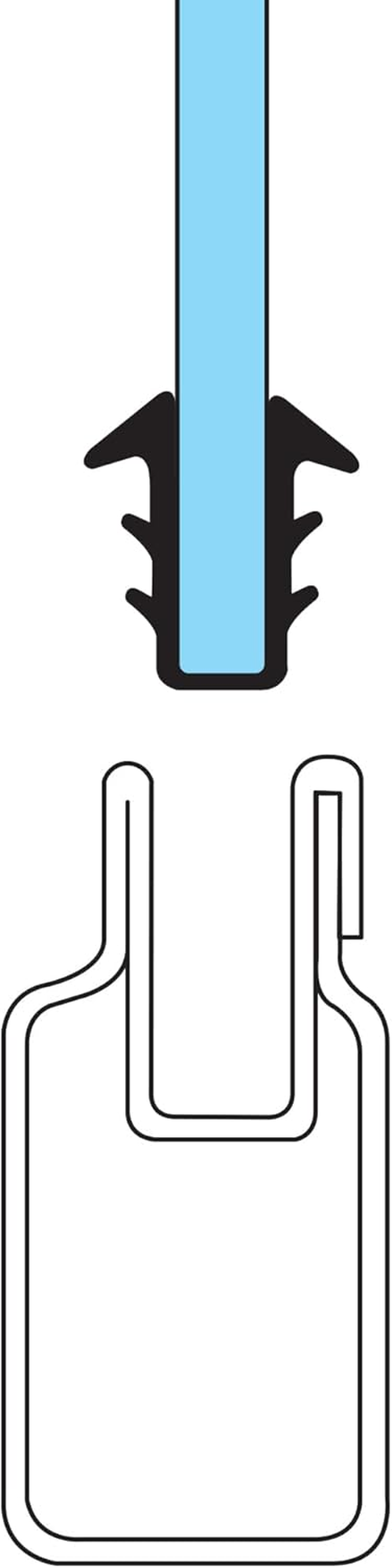 Prime-Line Products, P 7744 Glass Glazing Channel, Gray Vinyl, 200'