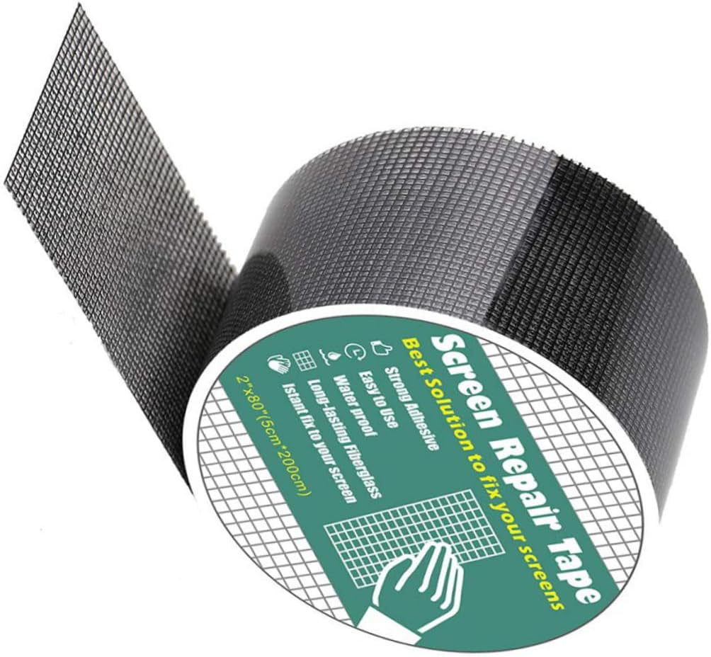 Gadpiparty Black Screen Window Repair Tape Strong Self-Adhesive Glue 5Cm X 2M Mesh Patch for Door and Window Screens for Home Use image number 3