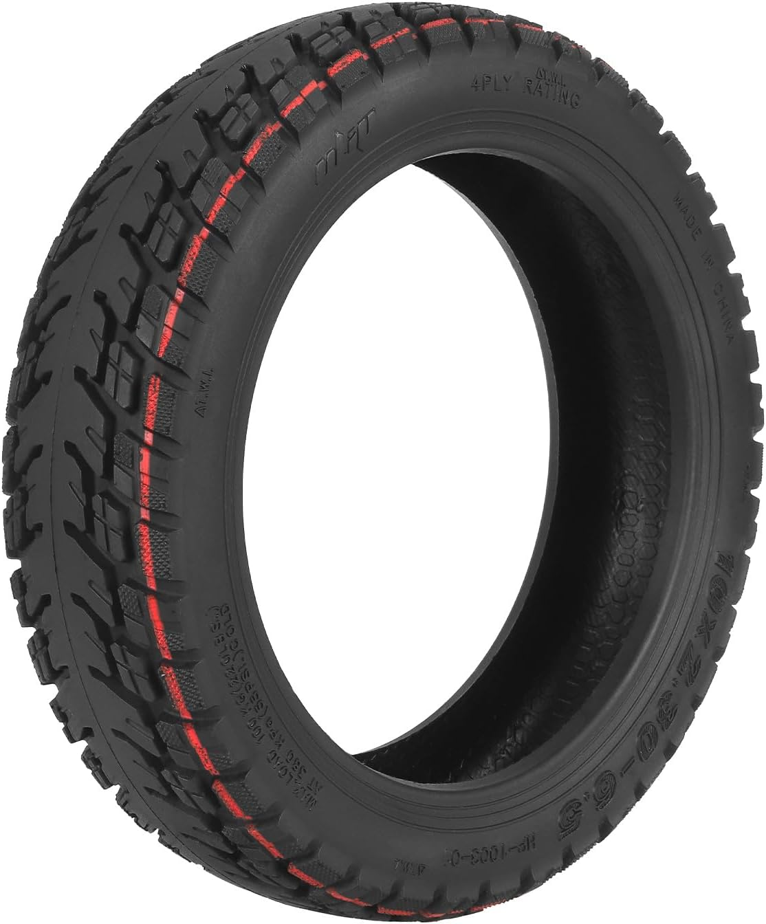 VOLOHAS 10 X 2.30-6.5 Offroad Tubeless Tyres for NIU Kqi2/Kqi2 Pro Electric Scooter Accessories Front/Rear Wear-Resistant Vacuum Tyres Non-Slip Thick Tyre Replacement Wheels Valve (Pack of 2) - Pack Of 2 image number 3