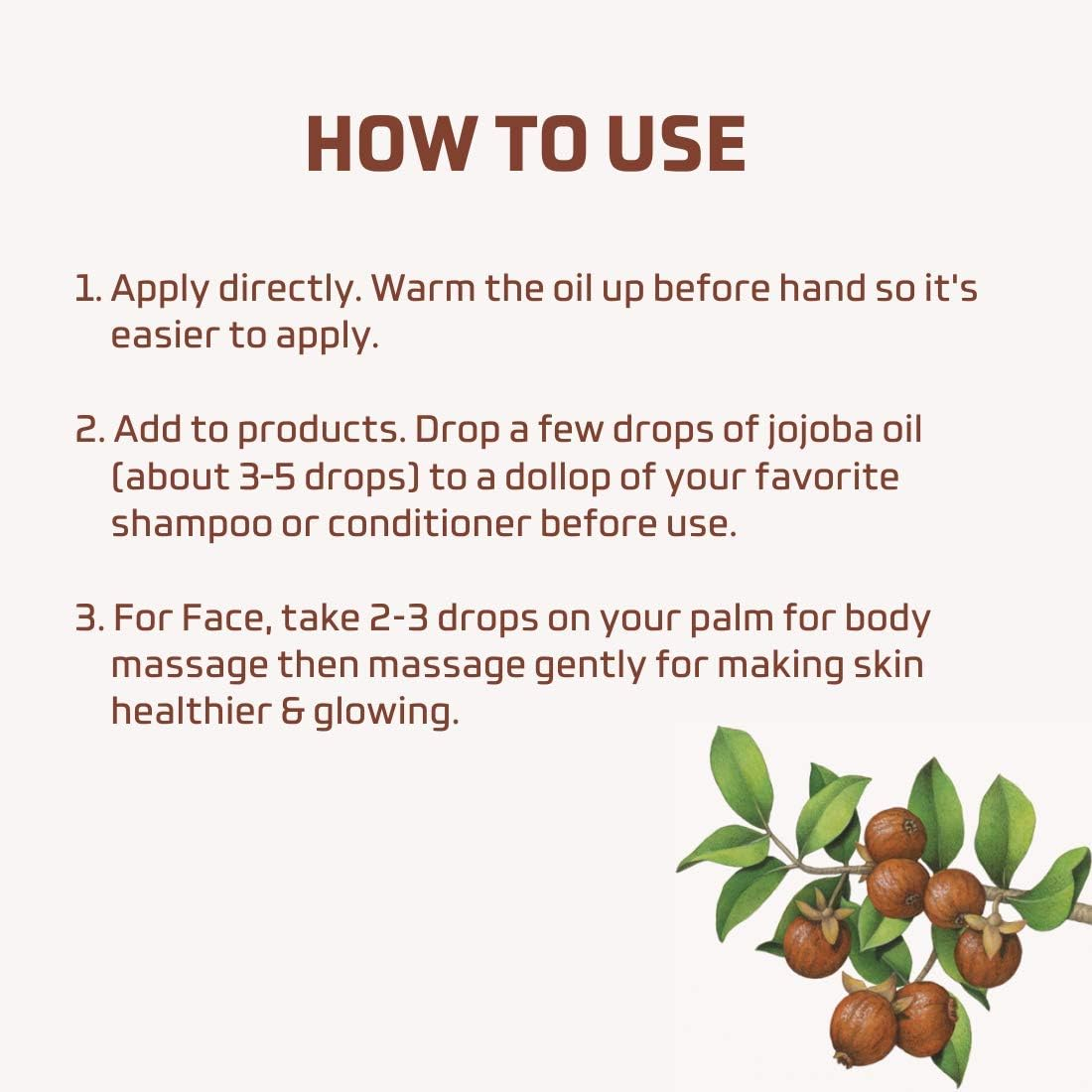 Nuerma Science Jojoba Oil with Vitamin E Oil (Stimulates Hair Growth & Reduce Hair Fall) 100 ML image number 4