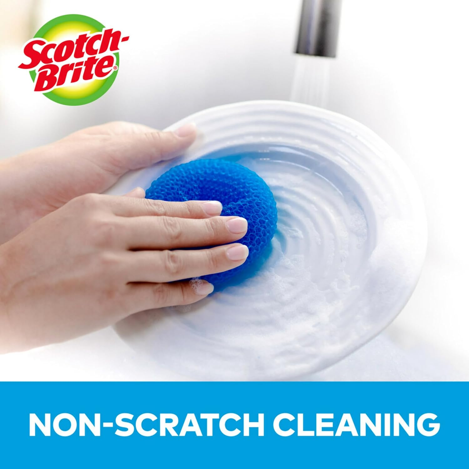 Scotch-Brite Non-Scratch Plastic Scrubbing Pads, 3 Count image number 2
