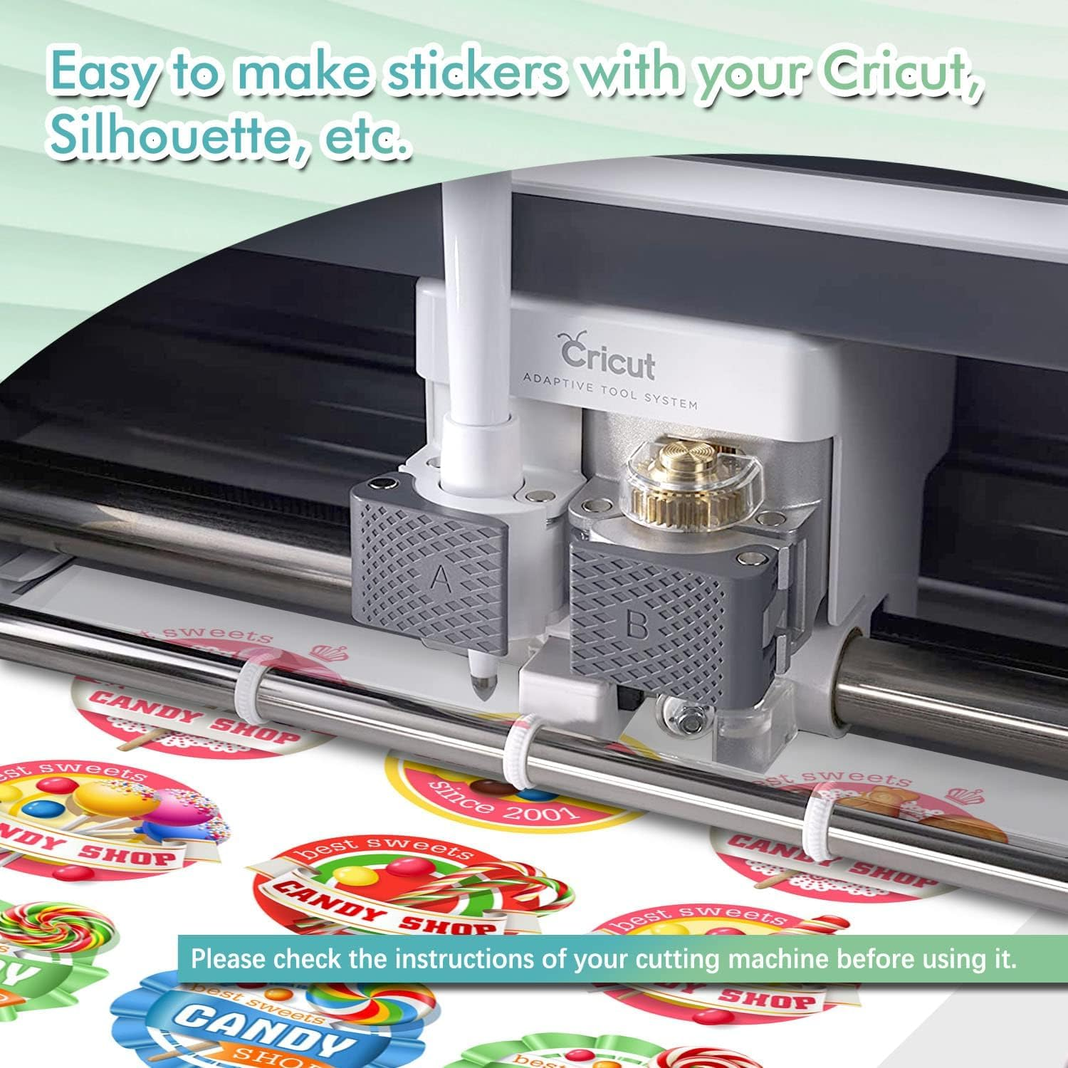 Koala Printable Vinyl Sticker Paper for Inkjet Printer - Matte White, 20 Sheets Waterproof Sticker Paper A4 Size, Tear Resistant, Work with Cutting Machine image number 6