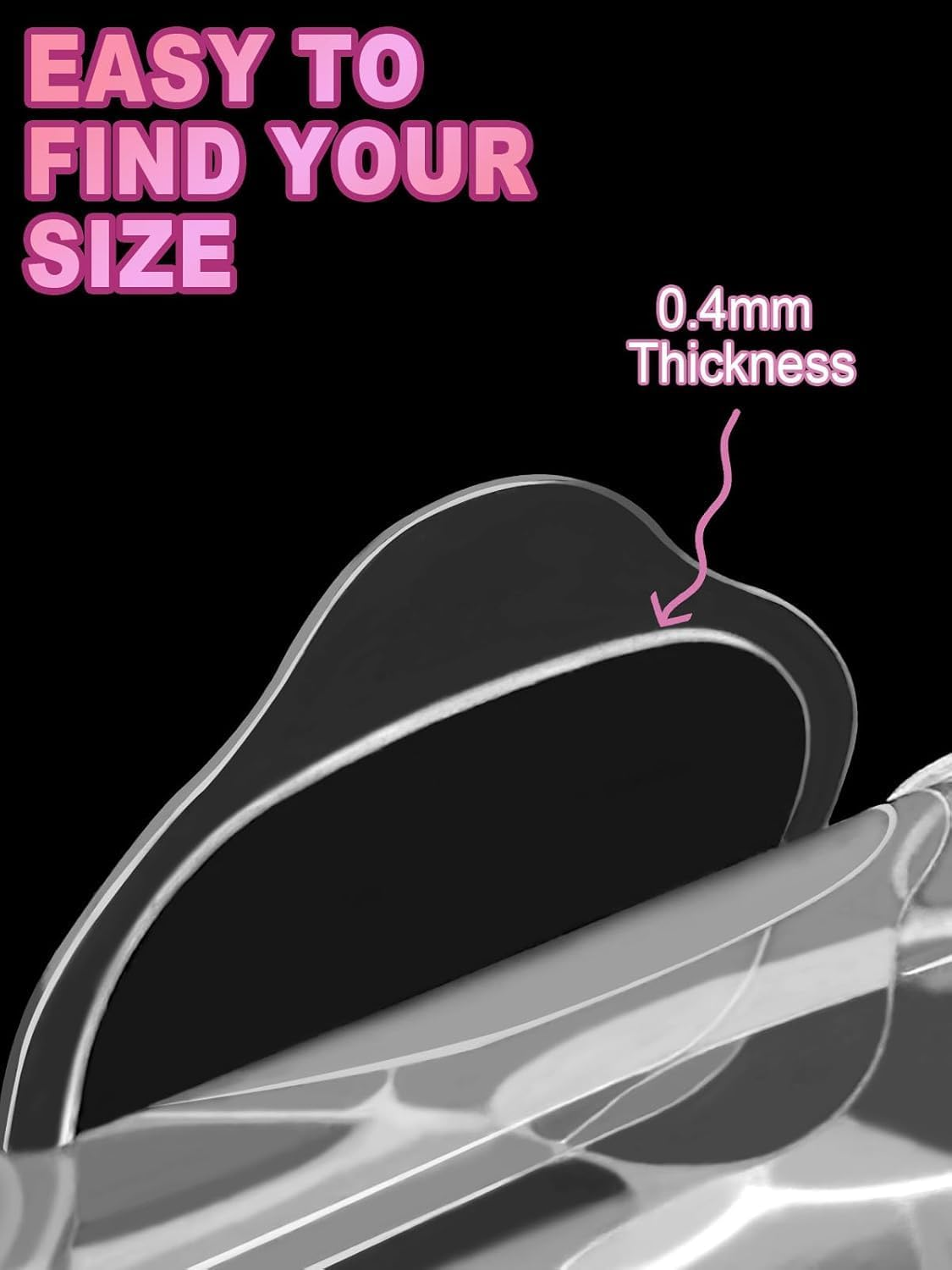 600PCS Nail Adhesive Tabs for Toenail, EBANKU Waterproof Breathable Toenail Glue Stickers Ultra-Thin Press on Nail Sticky Tabs in 12 Sizes, 25 Sheets Double Sided Transparent Nail Tape for DIY image number 1