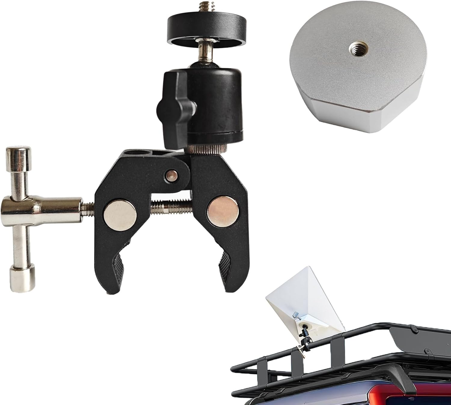 Starlink Mini Mount,Clamp Pole Mount Fits Rvs Yachts Go-Karts and Car Roof Racks，Adjustable Angle Starlink Mini Accessories Compatible with Original Pipe Adapter image number 4