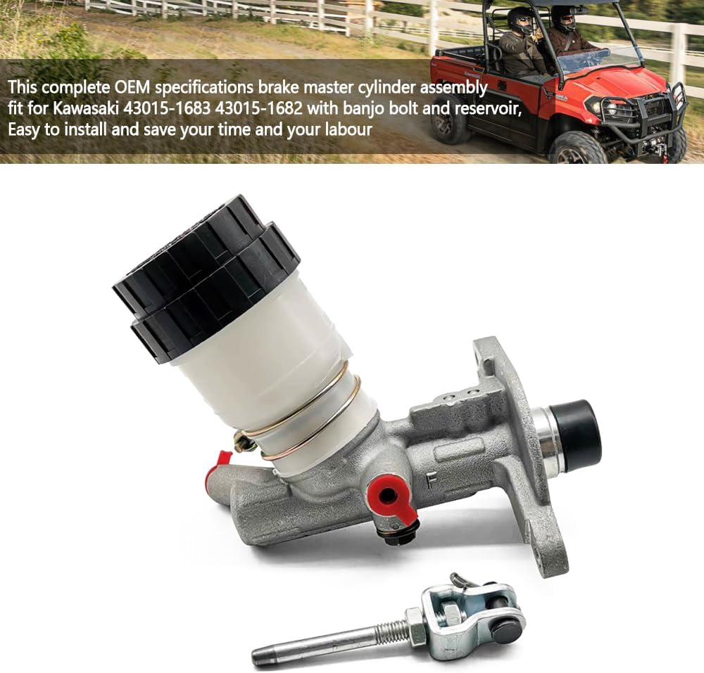 Brake Master Cylinder 43015-1683 Compatible with Kawasaki Mule 2500 2510 2520 3000 3010 4010 4000 500 520 550 600 610 1000 2010 2020 2030 Teryx Teryx4 Replace 43015-1682 43015-1551 image number 5