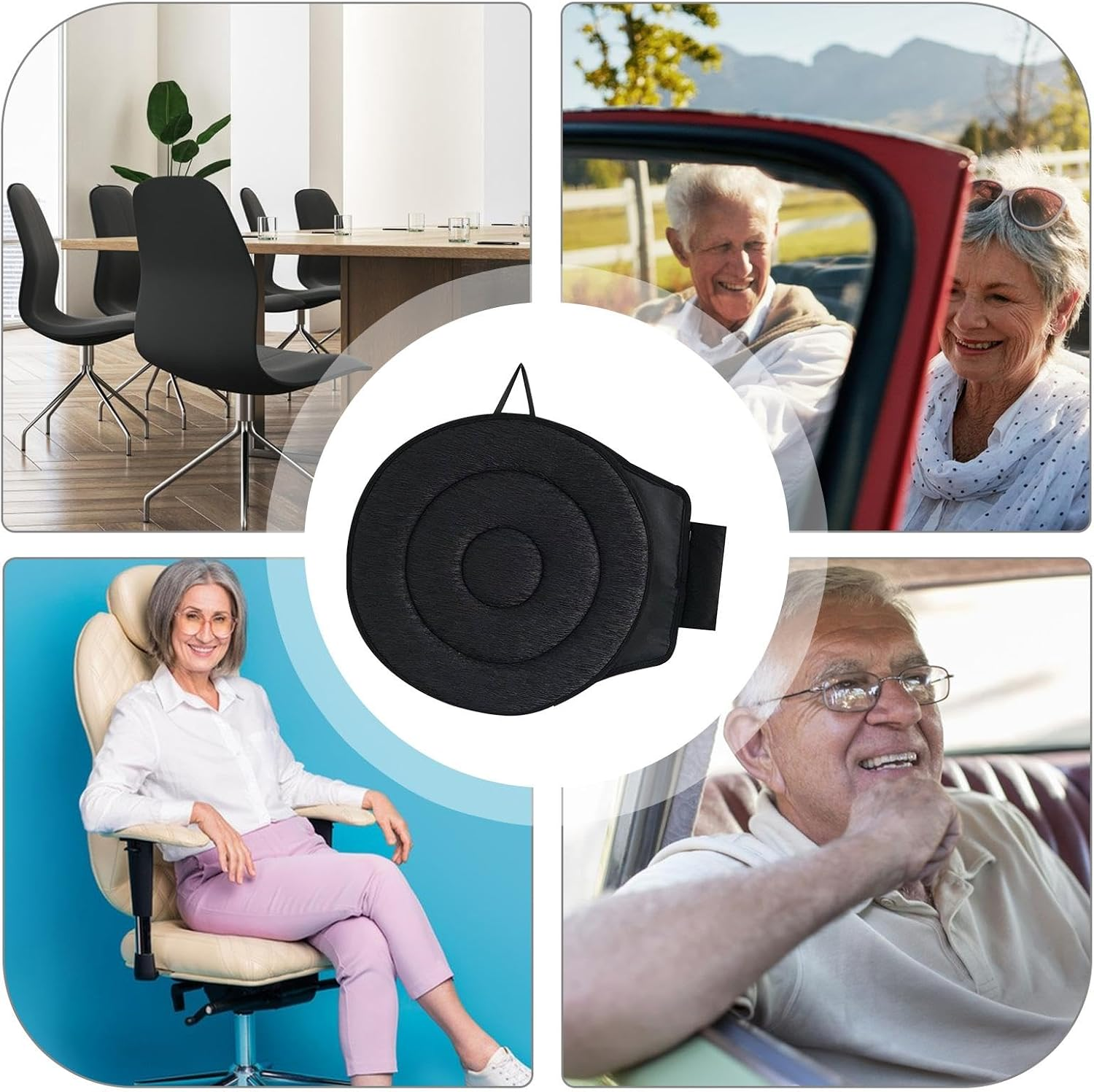 Swivel Car Seat, Swivel Car Seat Cushion for Disabled Elderly, 360 Rotating Seat Cushion for Car, Rotating Car Seat Swivel Cushion Mobility Aid, Breathable